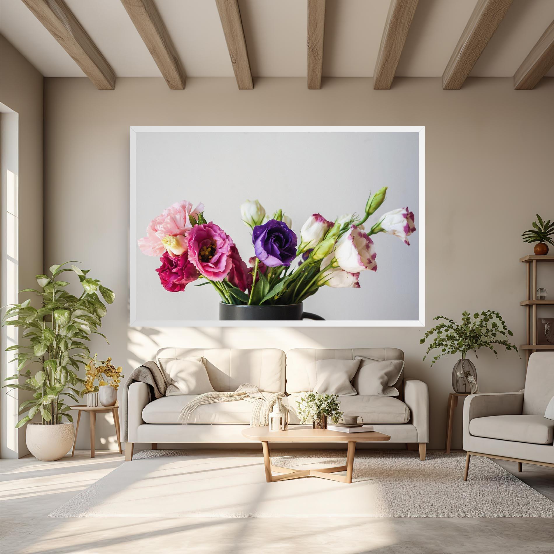 Leinwandbild Flowers In Vase mockup 6