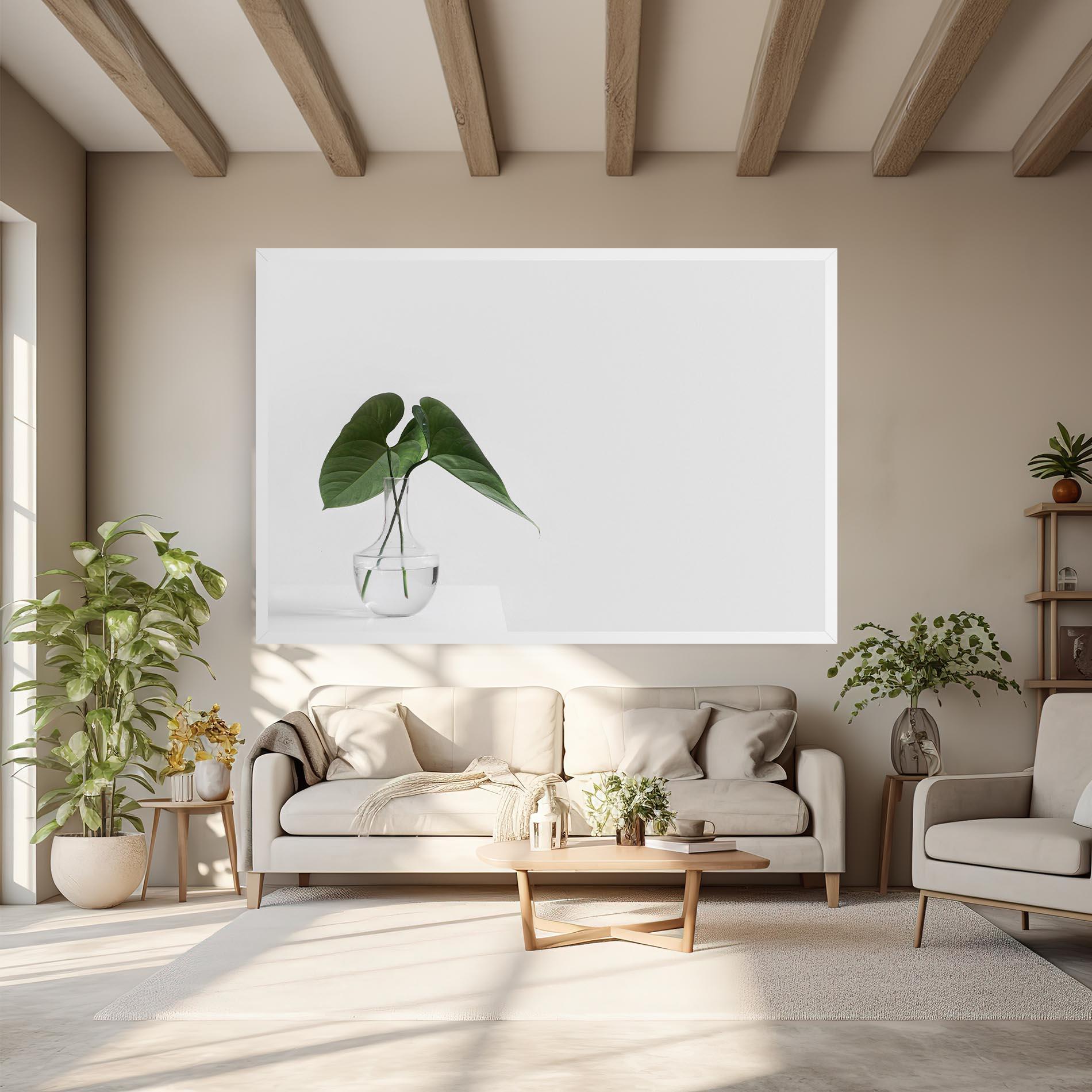 Leinwandbild White Table Vase mockup 6