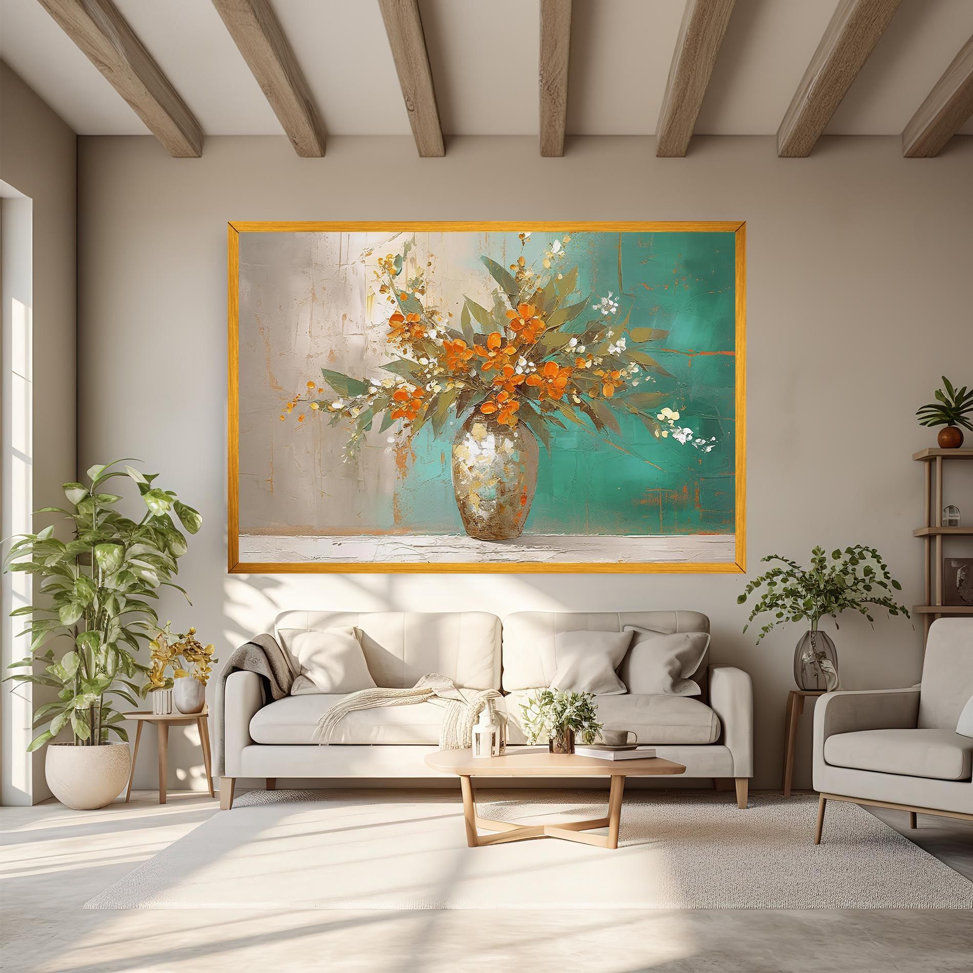 Grey Vase Orange mockup 6