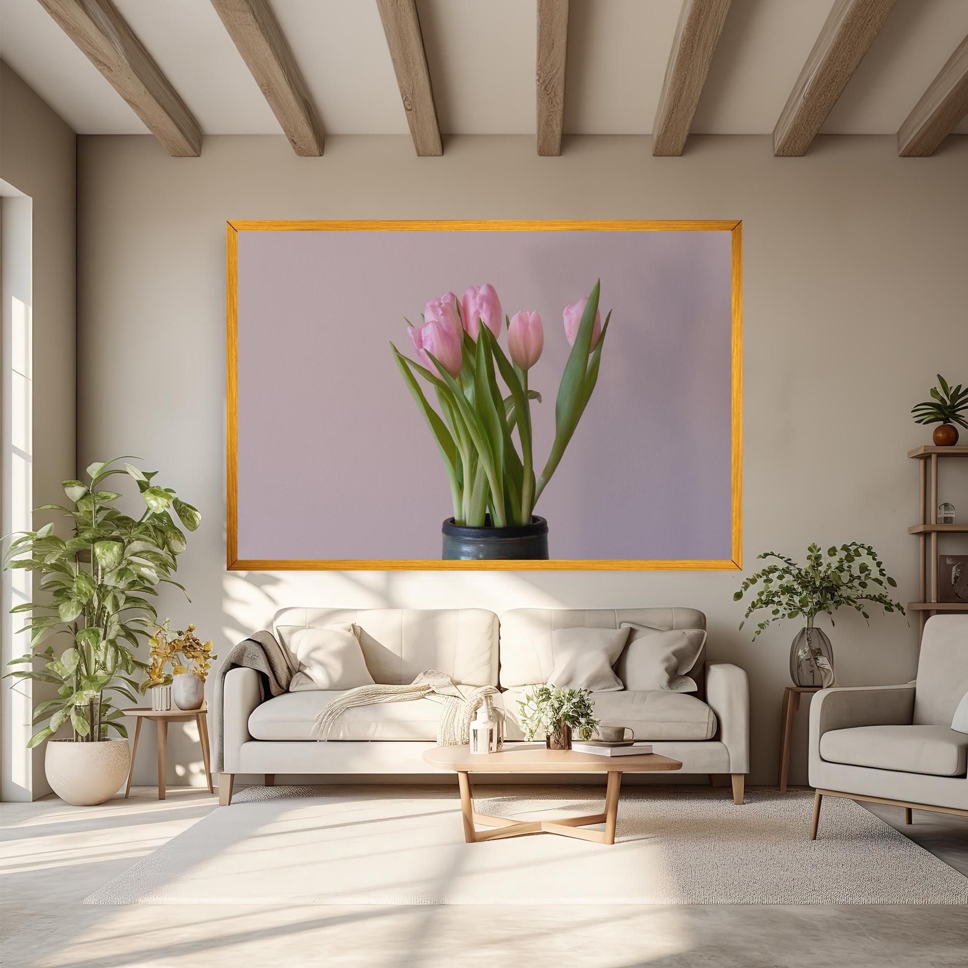 Pink Tulips Vase mockup 6