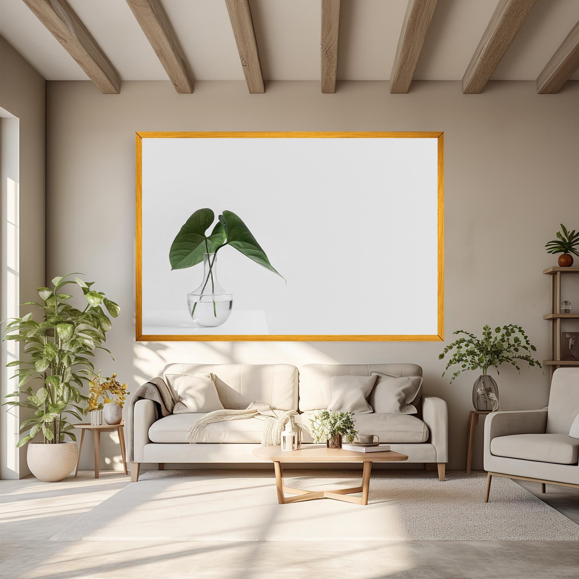 Leinwandbild White Table Vase mockup 6