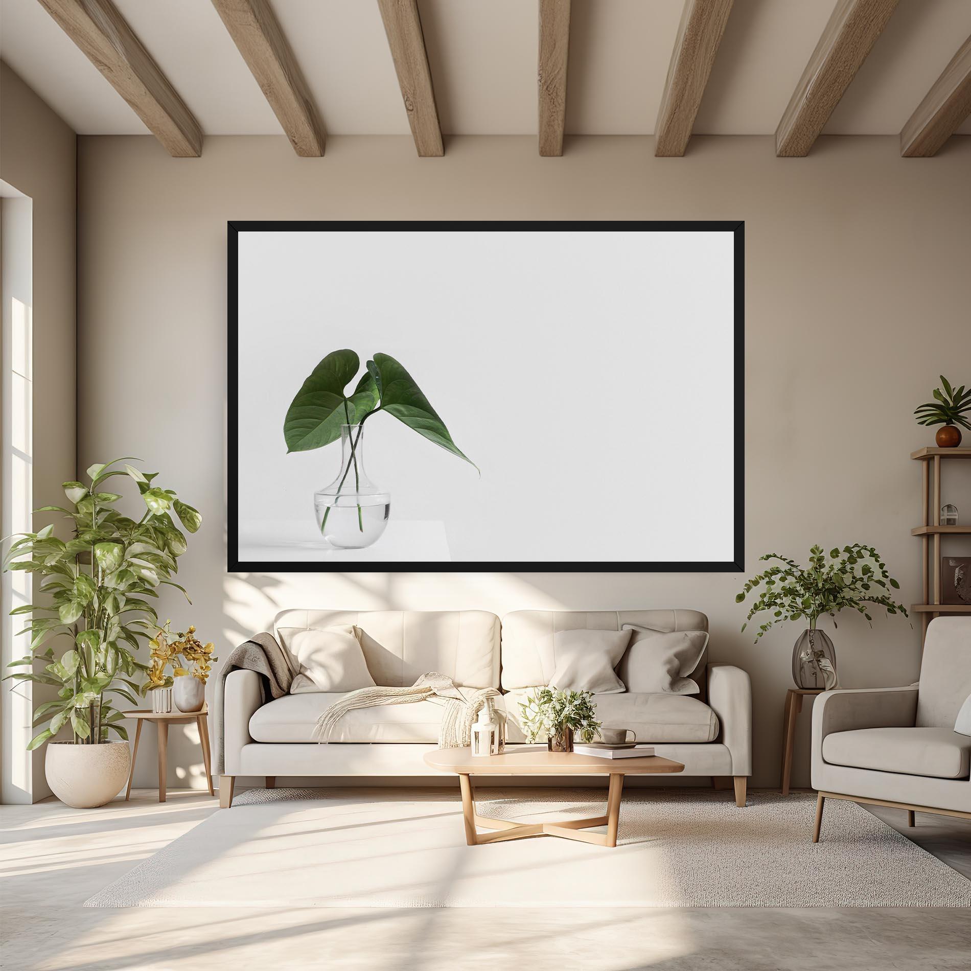 Leinwandbild White Table Vase mockup 6