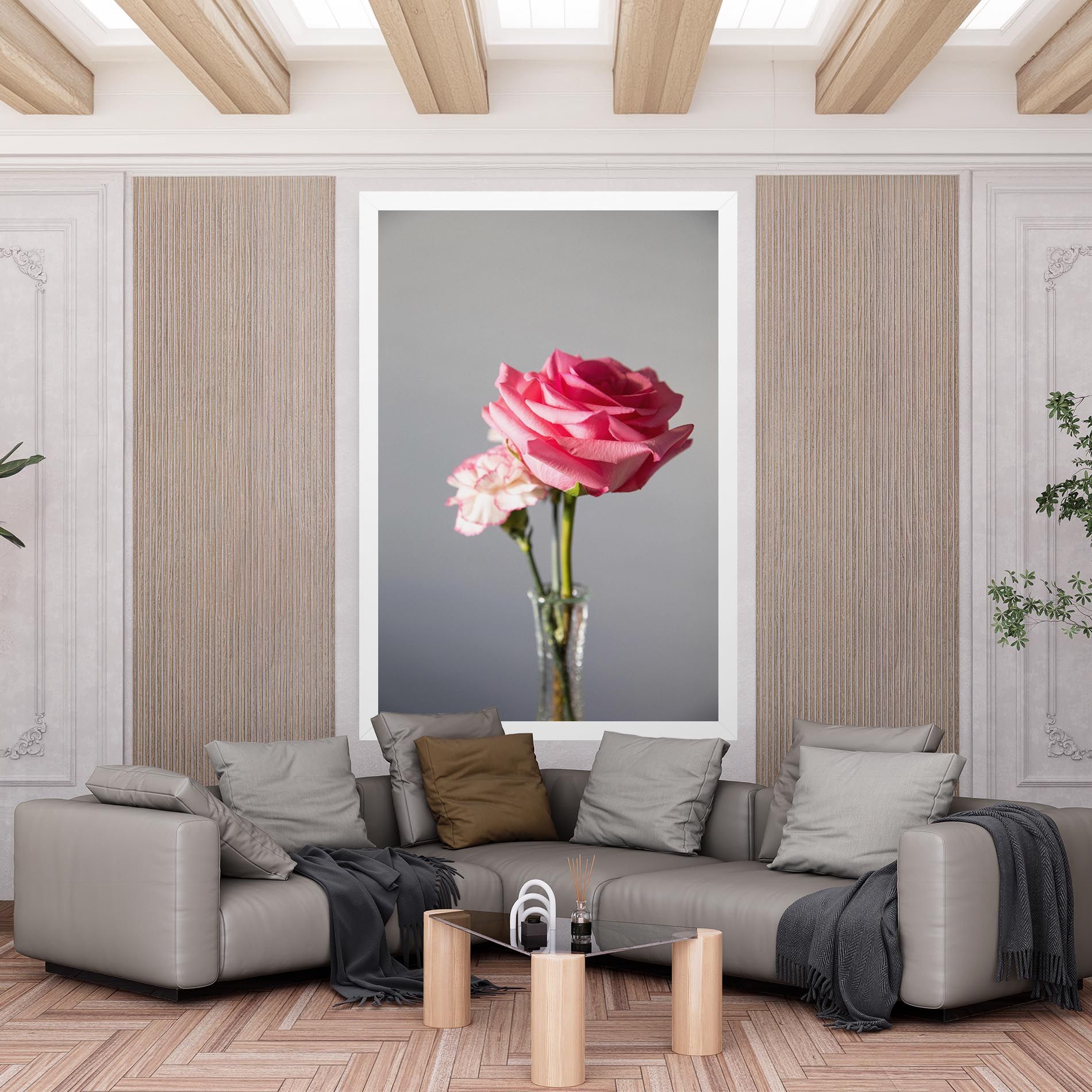 Big Pink Rose Vase mockup 6