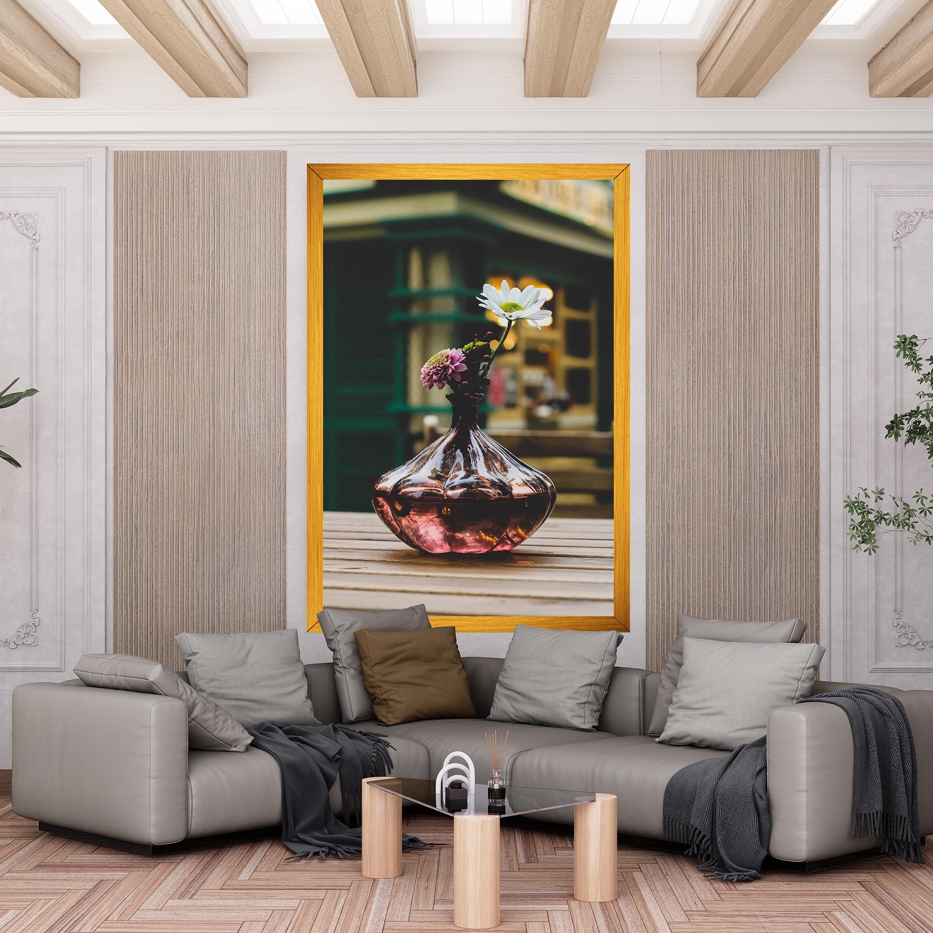 Pink Vase Flower mockup 6