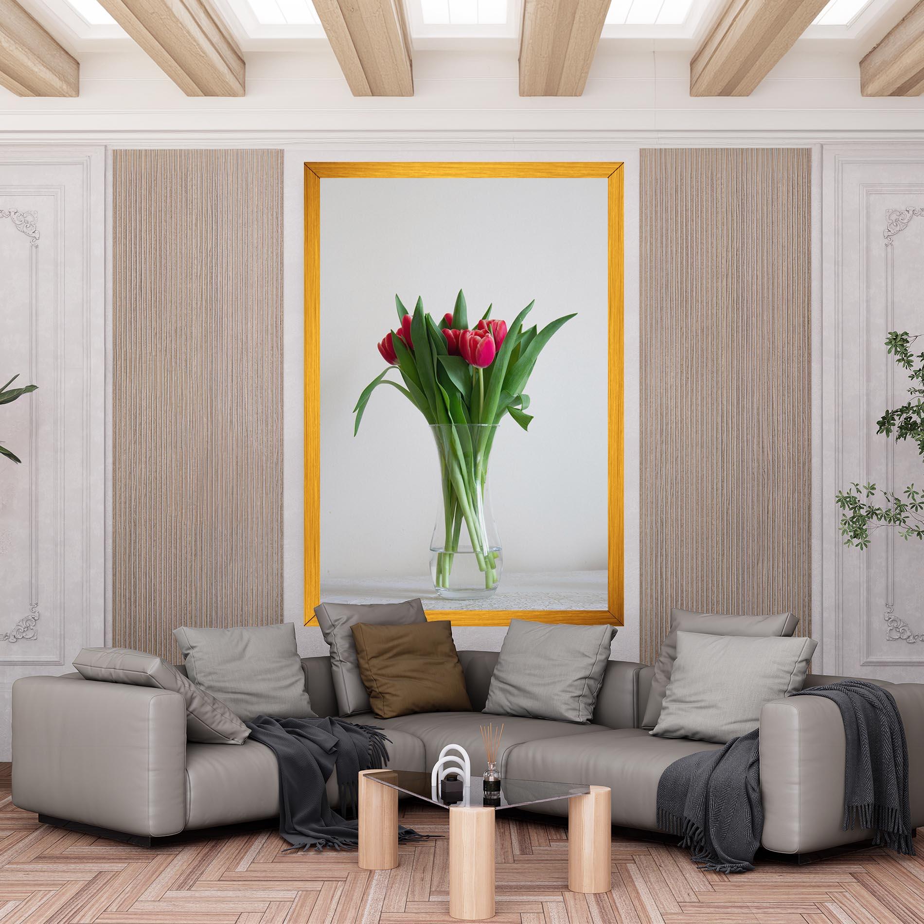 Leinwandbild Pretty Tulips Vase mockup 6