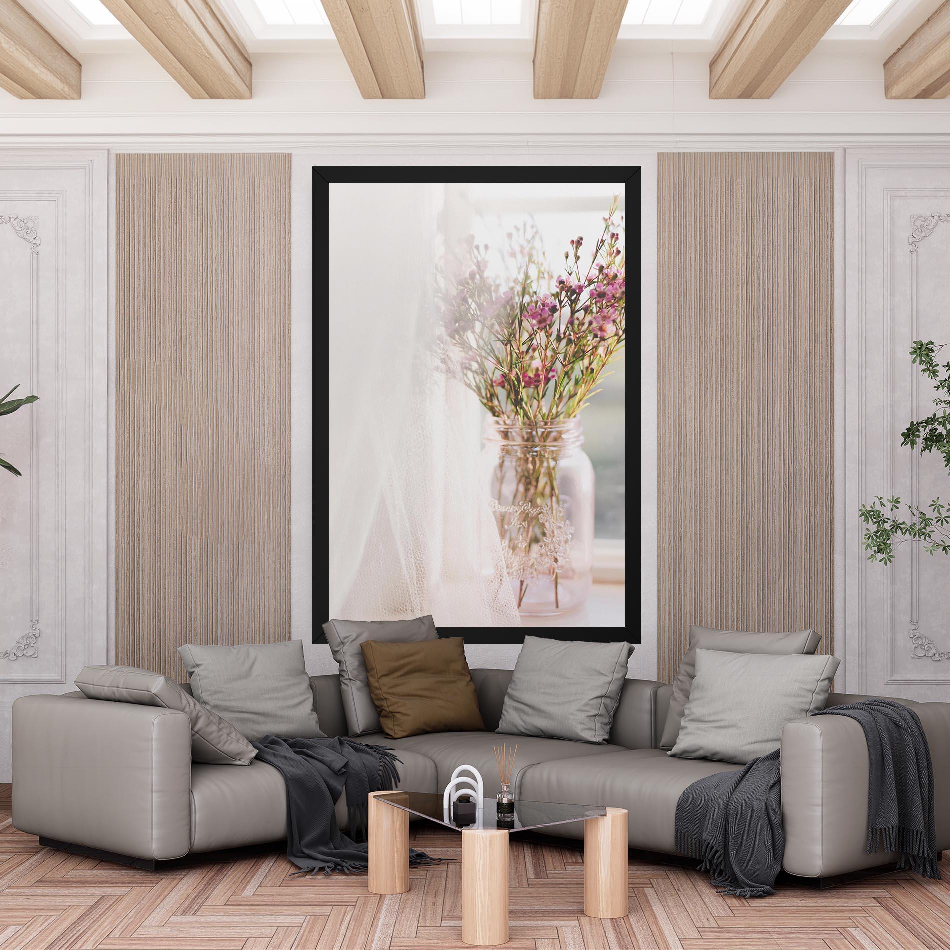 Leinwandbild Field Flowers Vase mockup 6