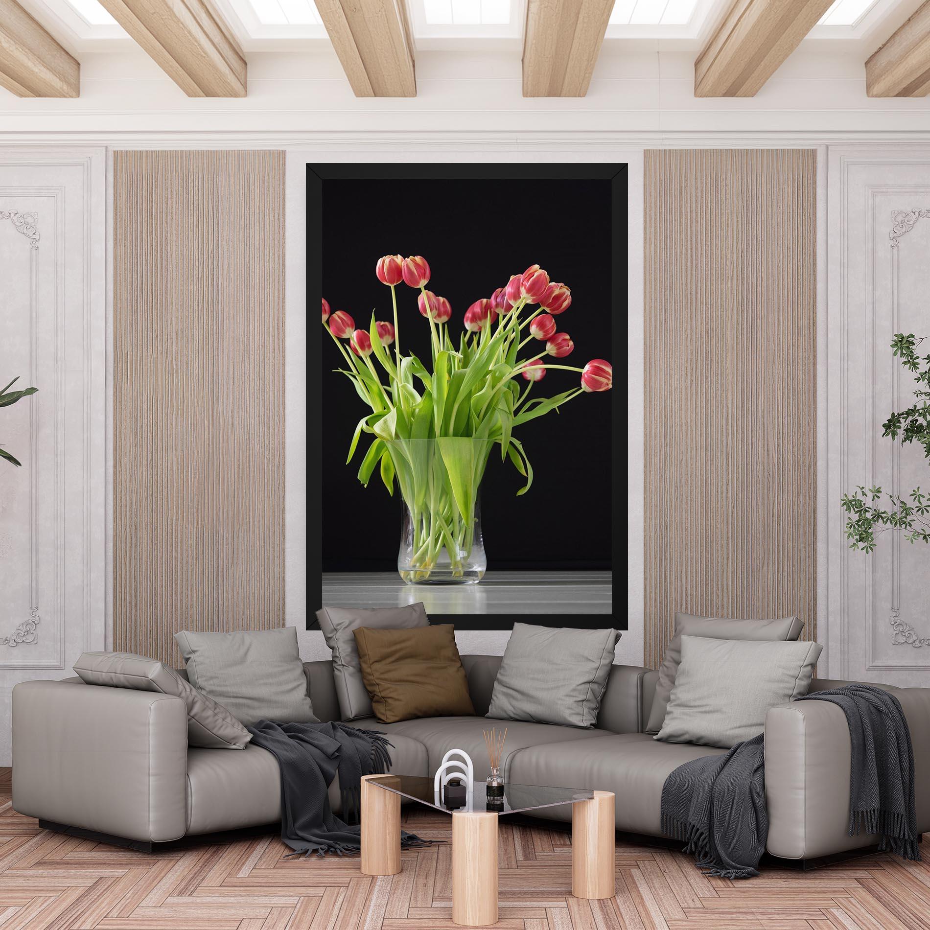 Leinwandbild Tiny Tulips Vase mockup 6