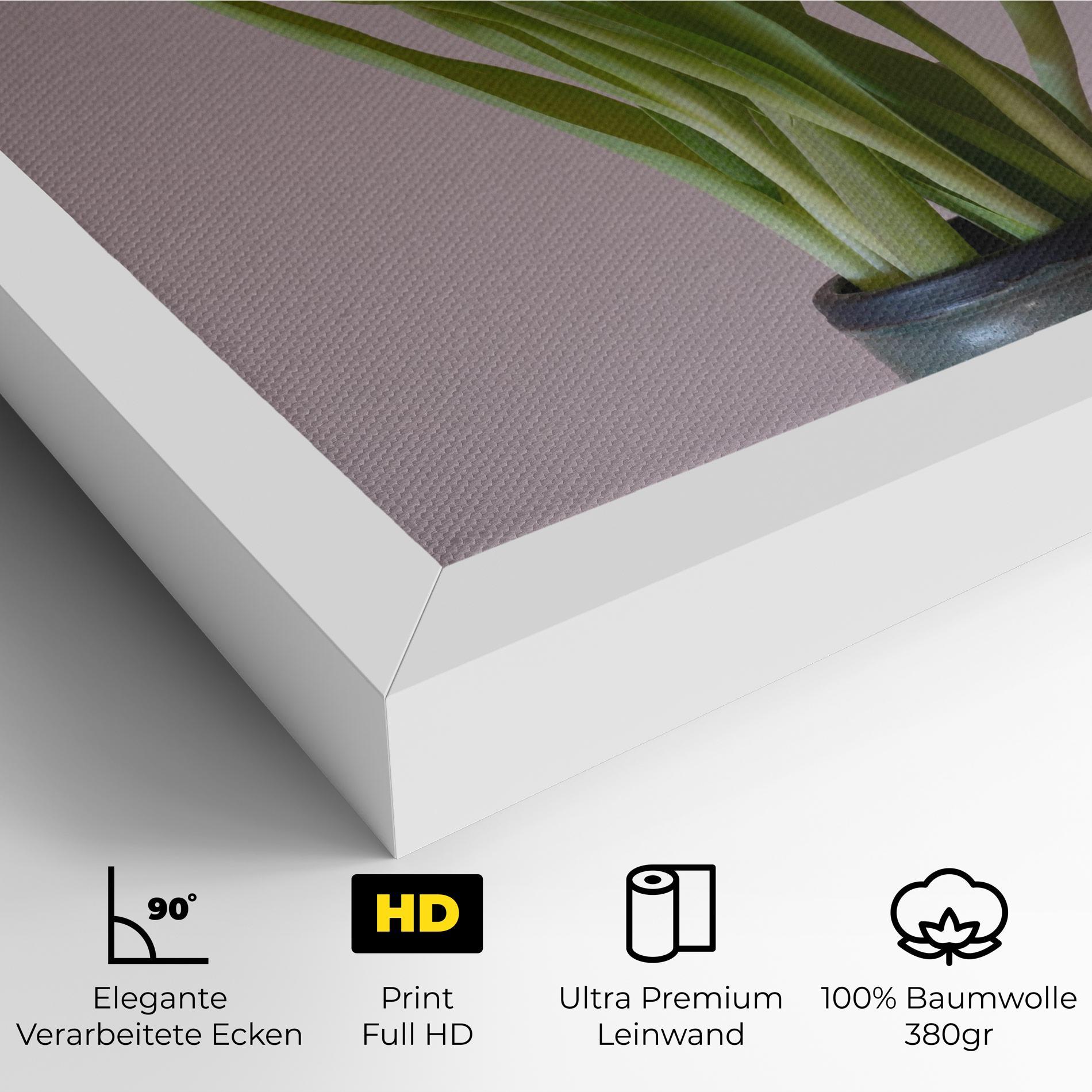 Leinwandbild Pink Tulips Vase mockup 4