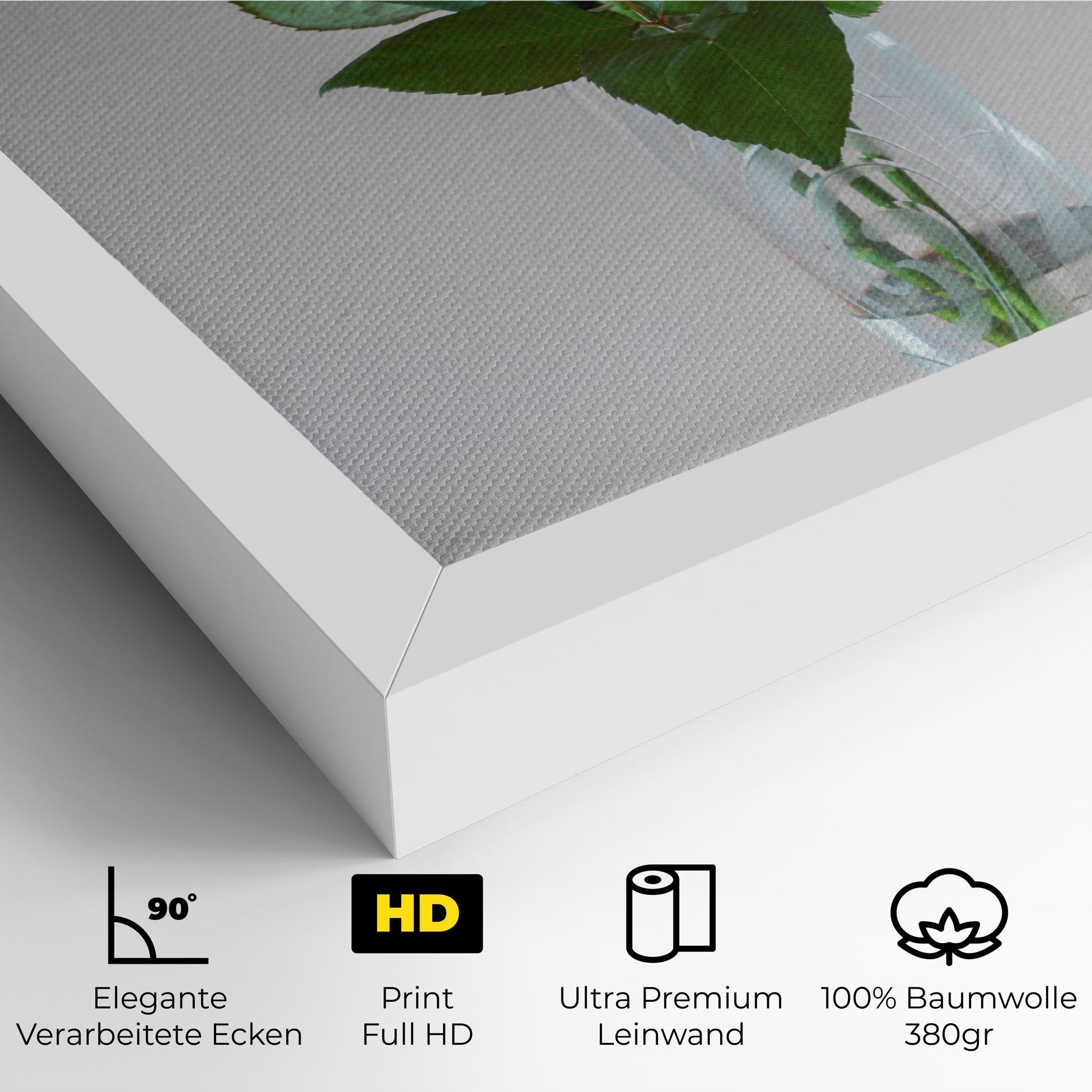 Leinwandbild Red Roses Vase mockup 4