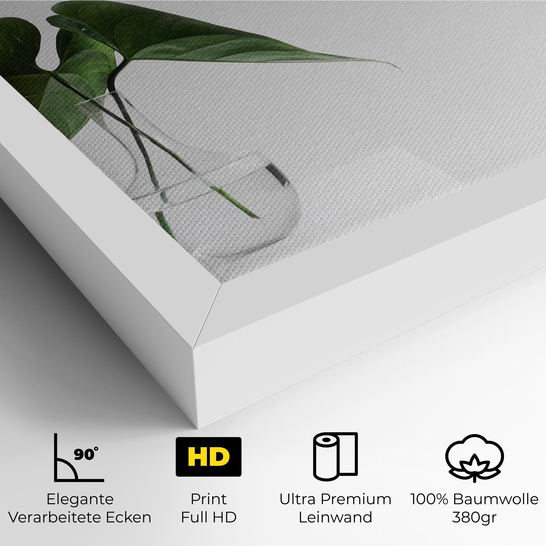 Leinwandbild White Table Vase mockup 4