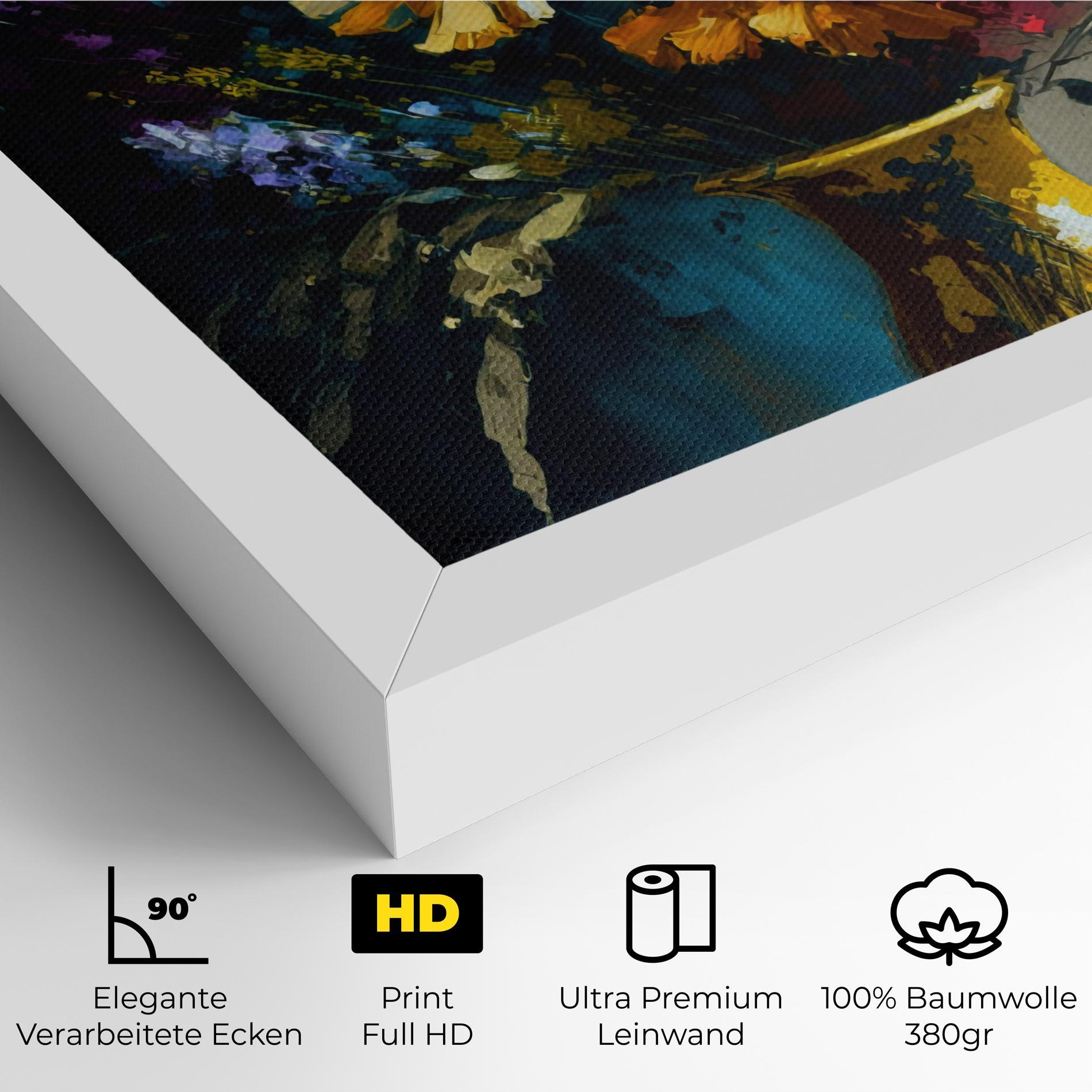 Leinwandbild Yellow Art Vase mockup 4