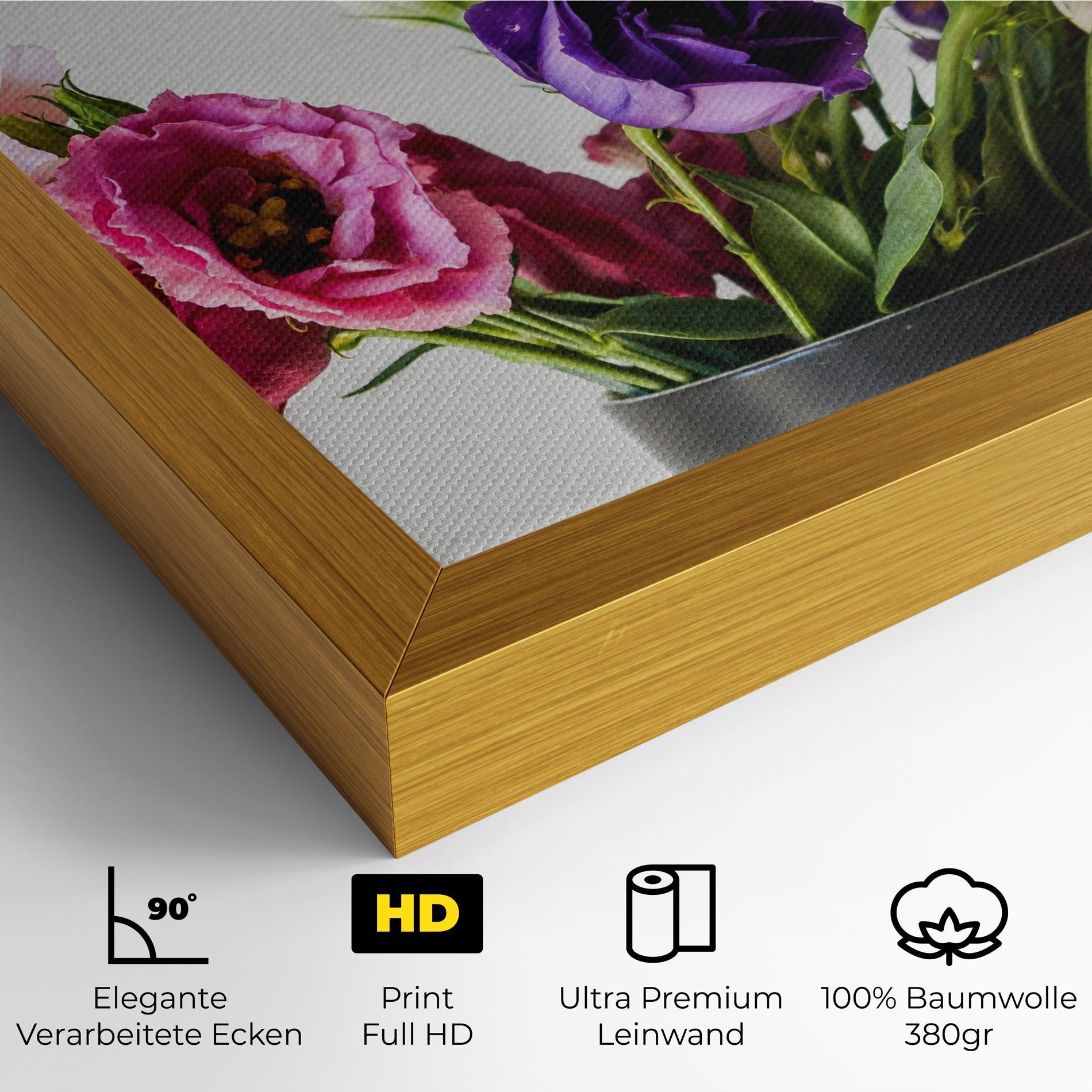 Leinwandbild Flowers In Vase mockup 4