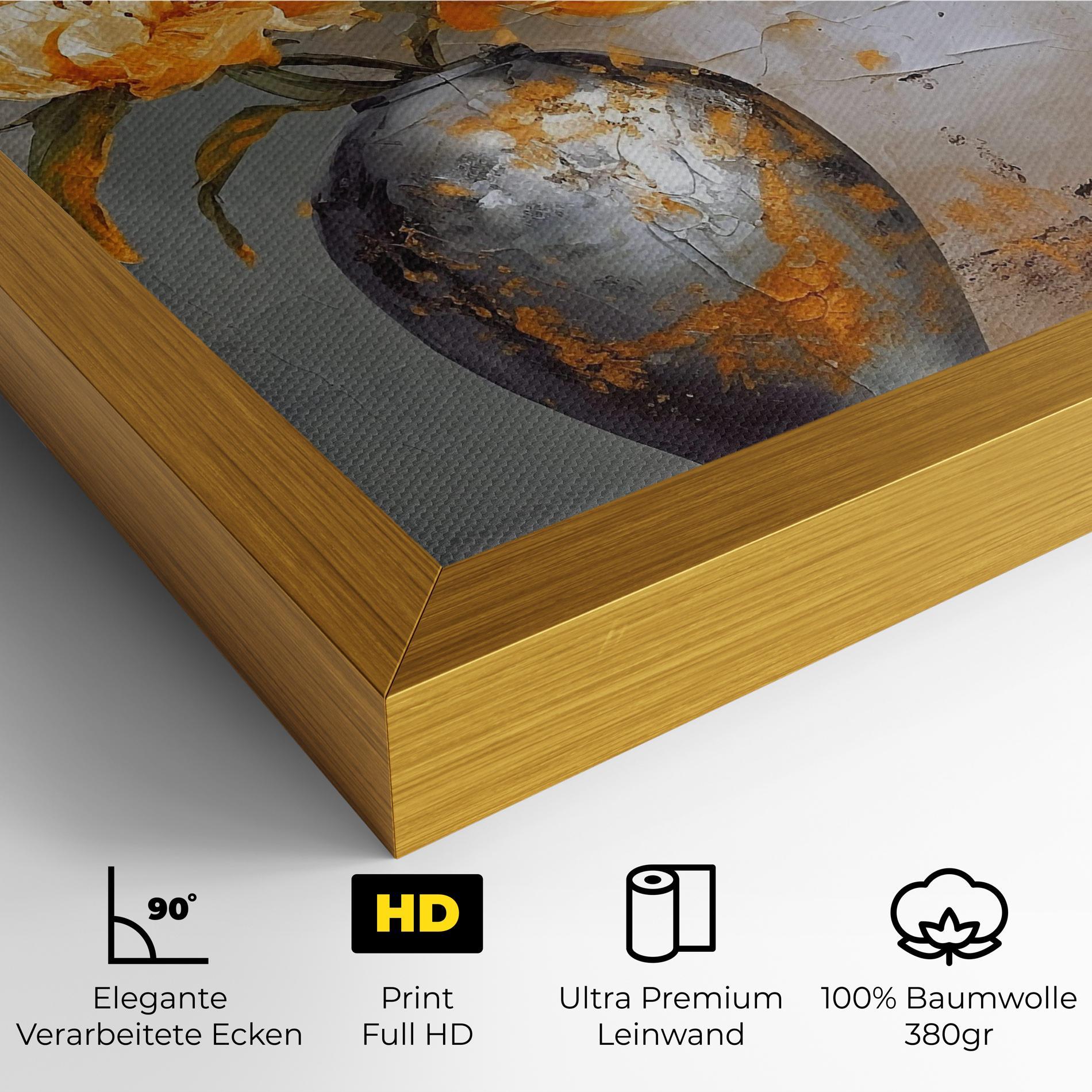 Leinwandbild Grey Painting Vase mockup 4