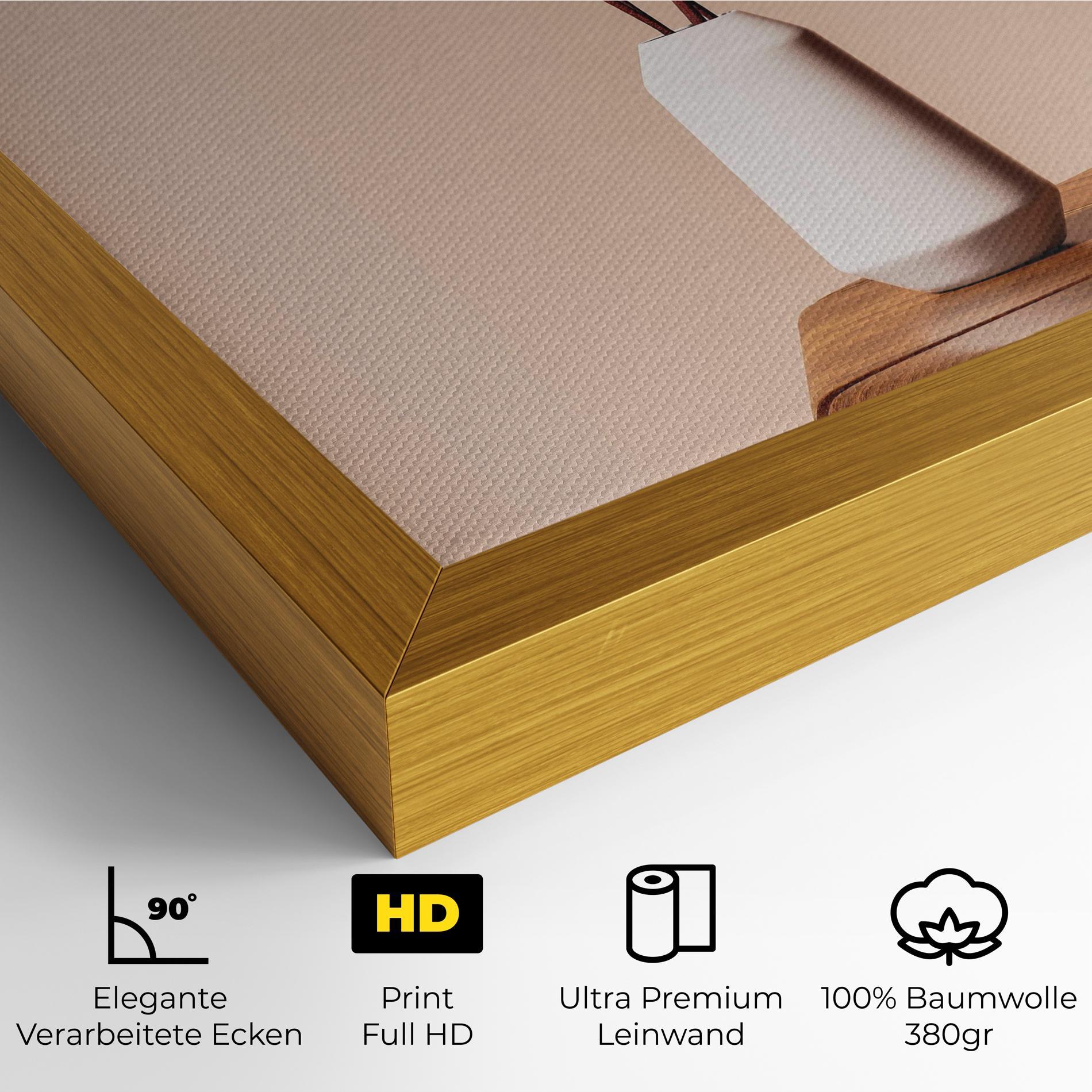 Leinwandbild Pink Circle Vase mockup 4