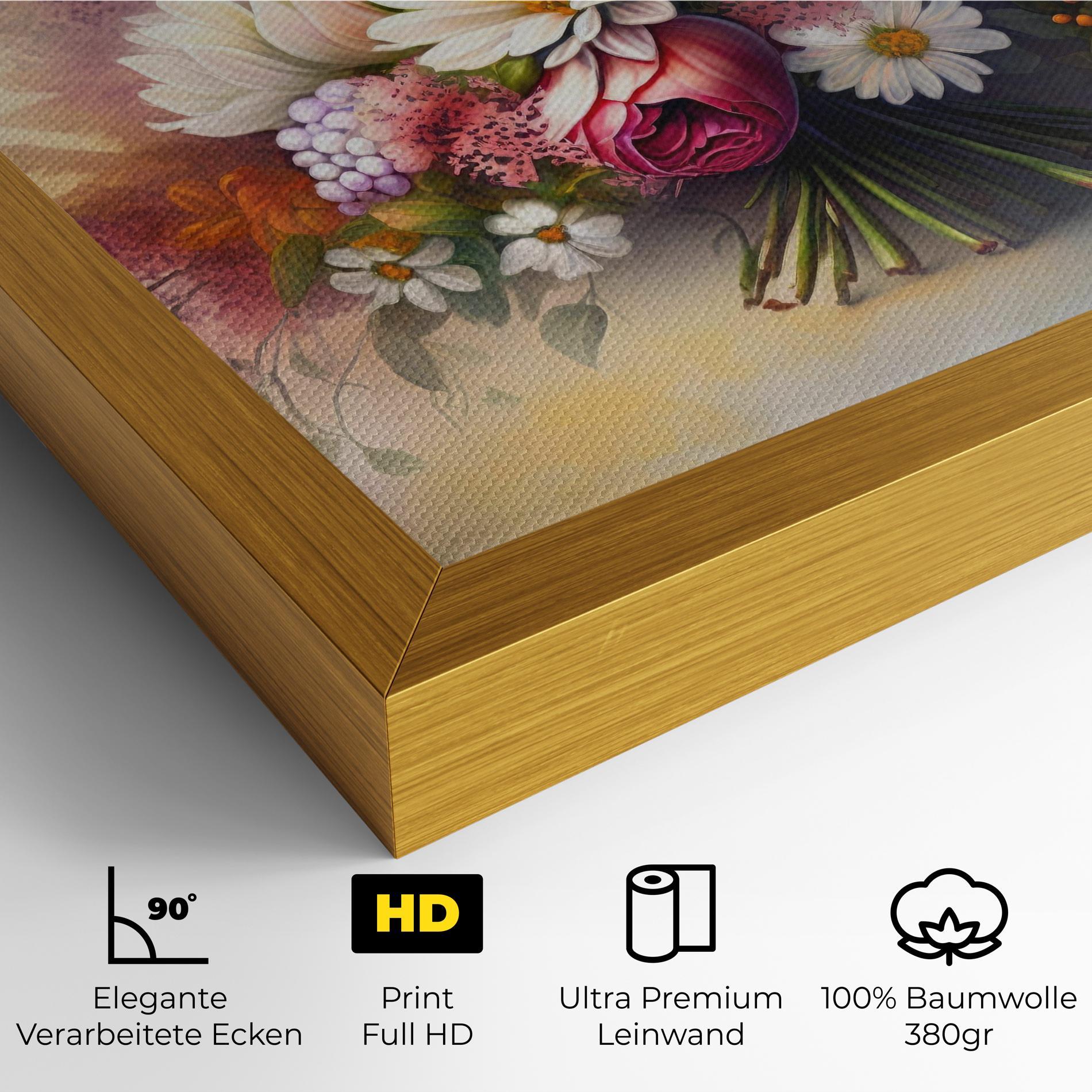 Leinwandbild Vecteezy_ai Generated Bouquet Of Fresh Spring Flowers On Light_23373362_865 mockup 4