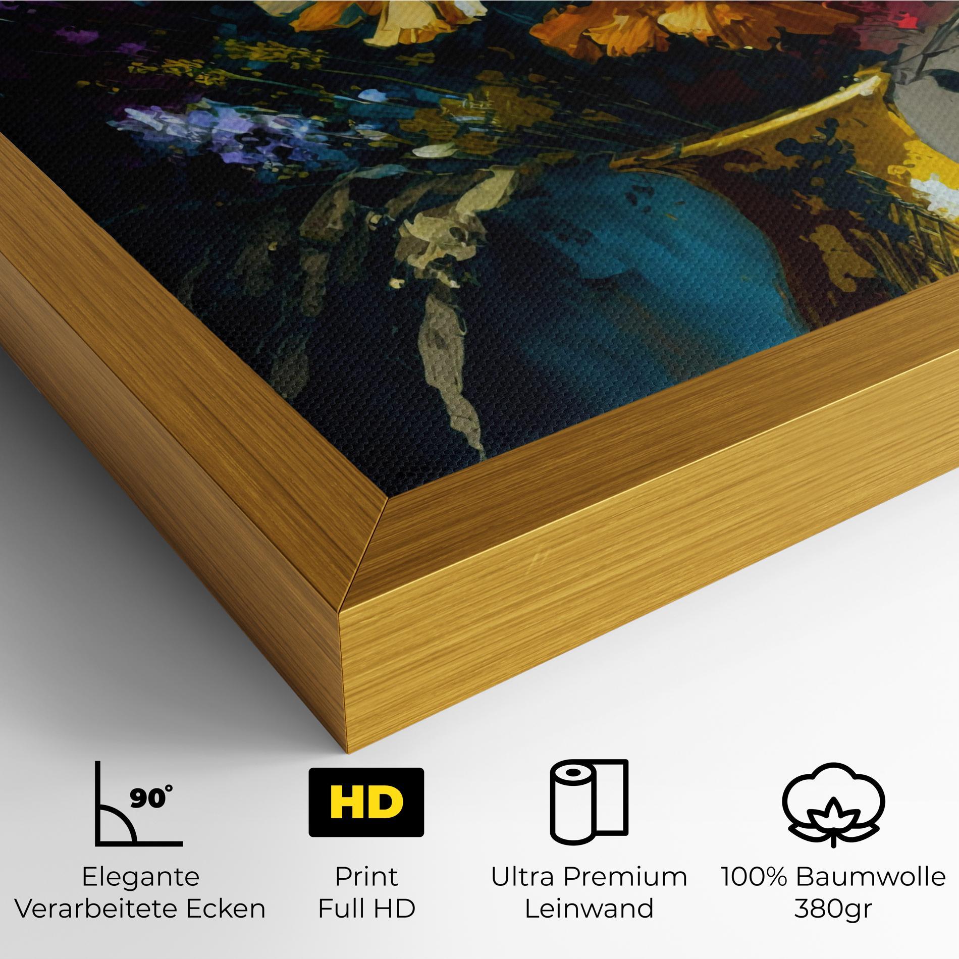 Leinwandbild Yellow Art Vase mockup 4