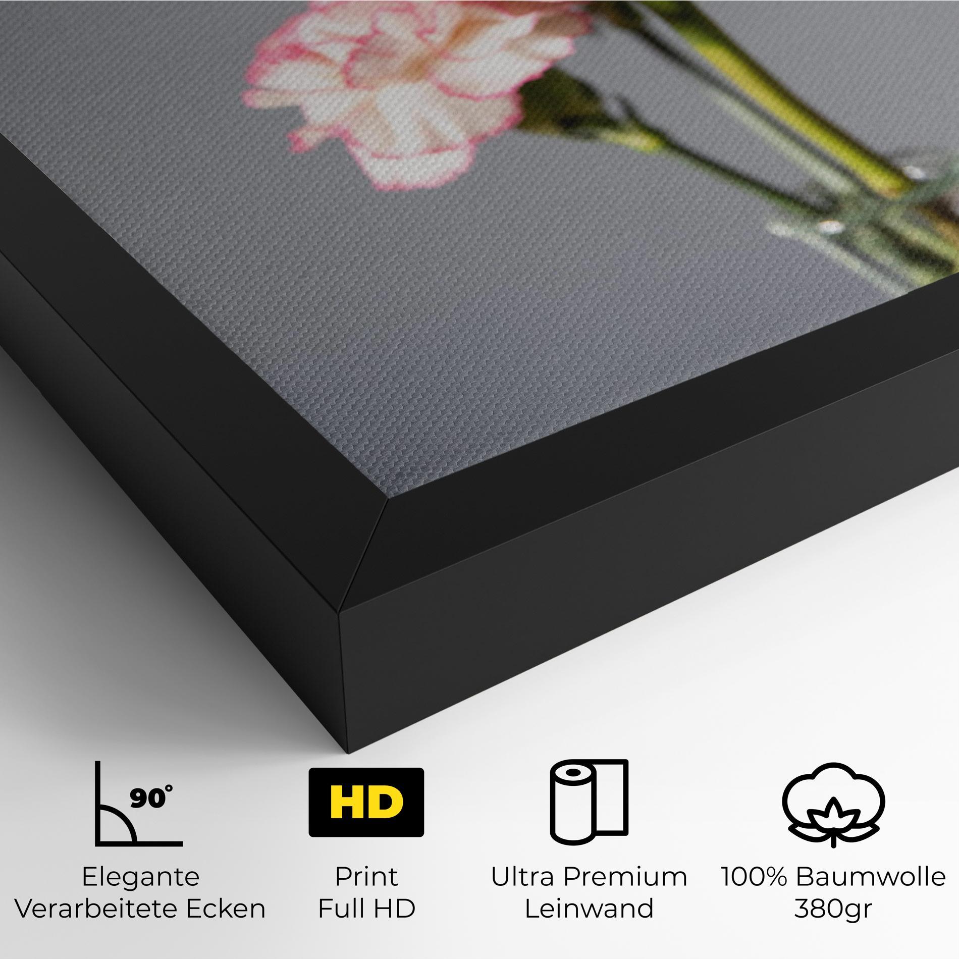 Leinwandbild Big Pink Rose Vase mockup 4