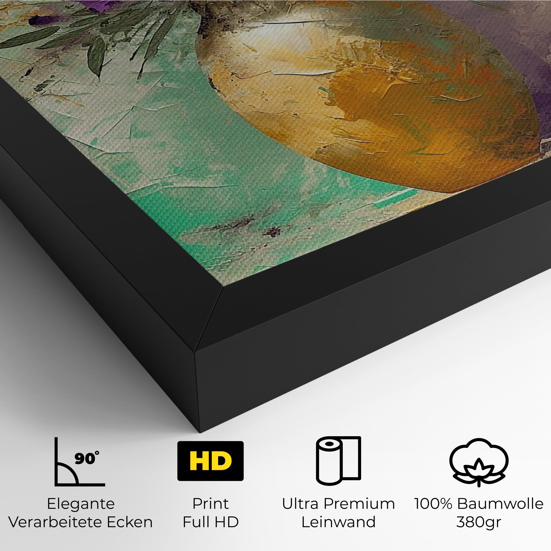 Leinwandbild Purple Orange Plant Vase mockup 4