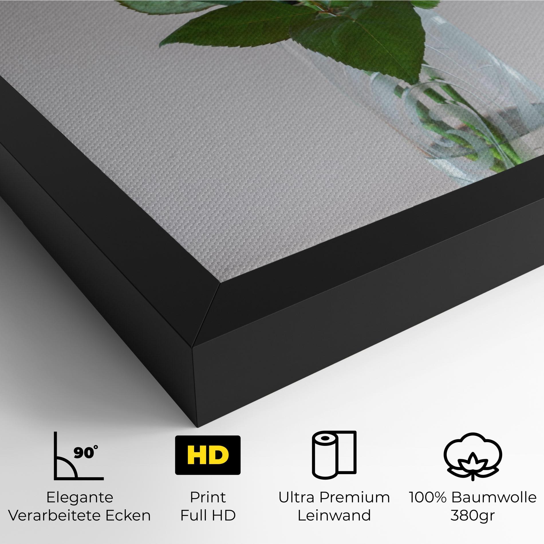 Leinwandbild Red Roses Vase mockup 4
