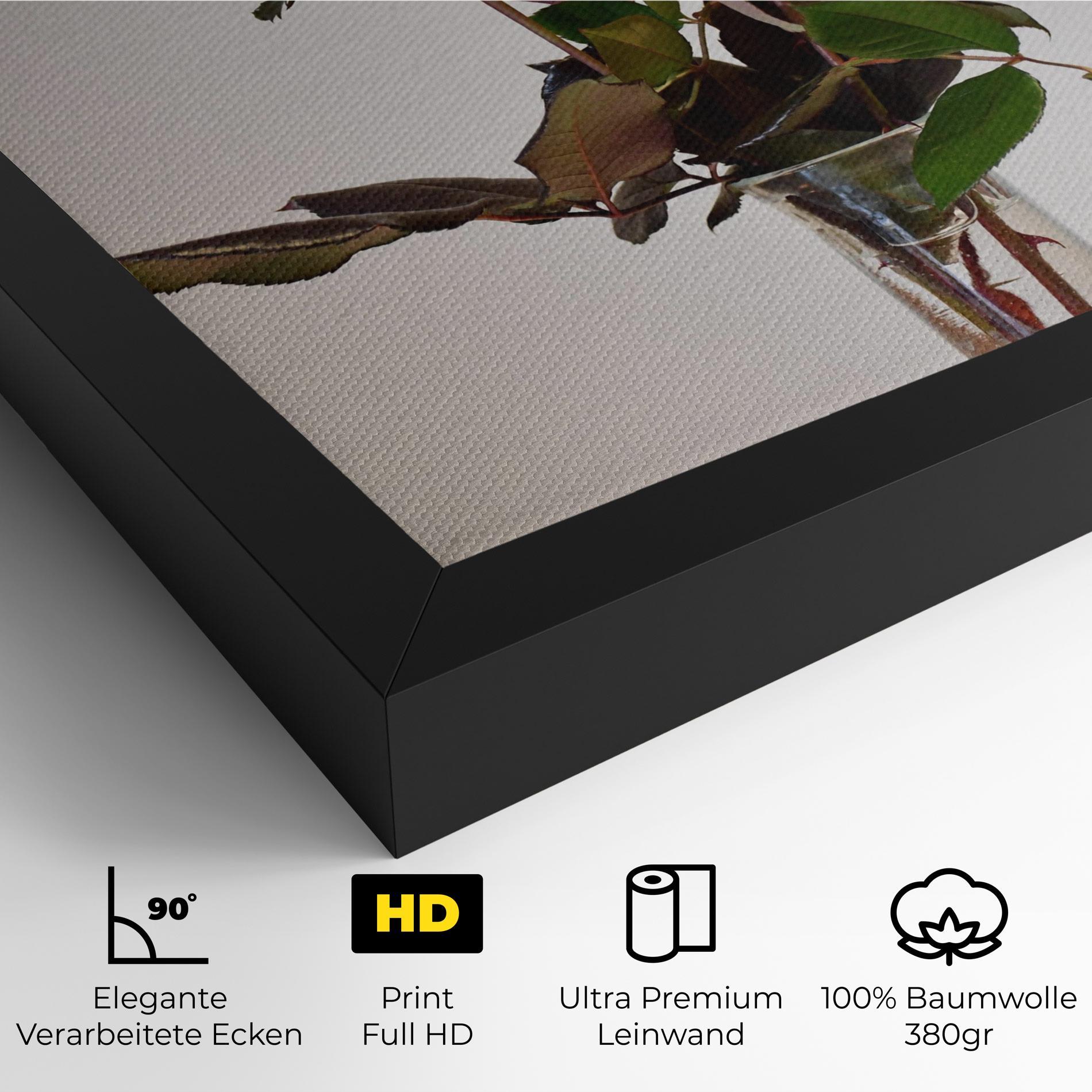 Leinwandbild Roses Vase mockup 4