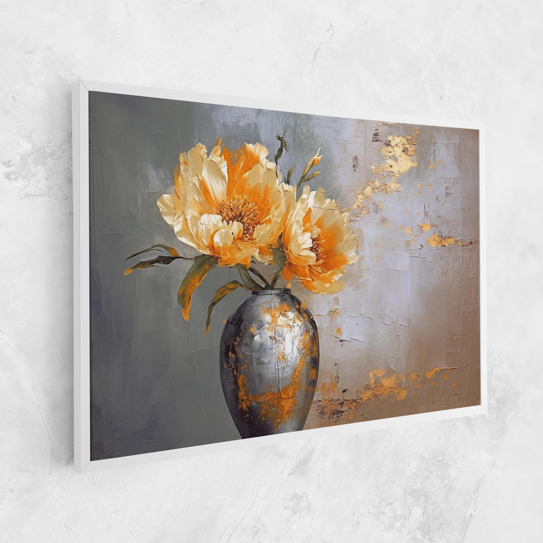 Leinwandbild Grey Painting Vase mockup 1