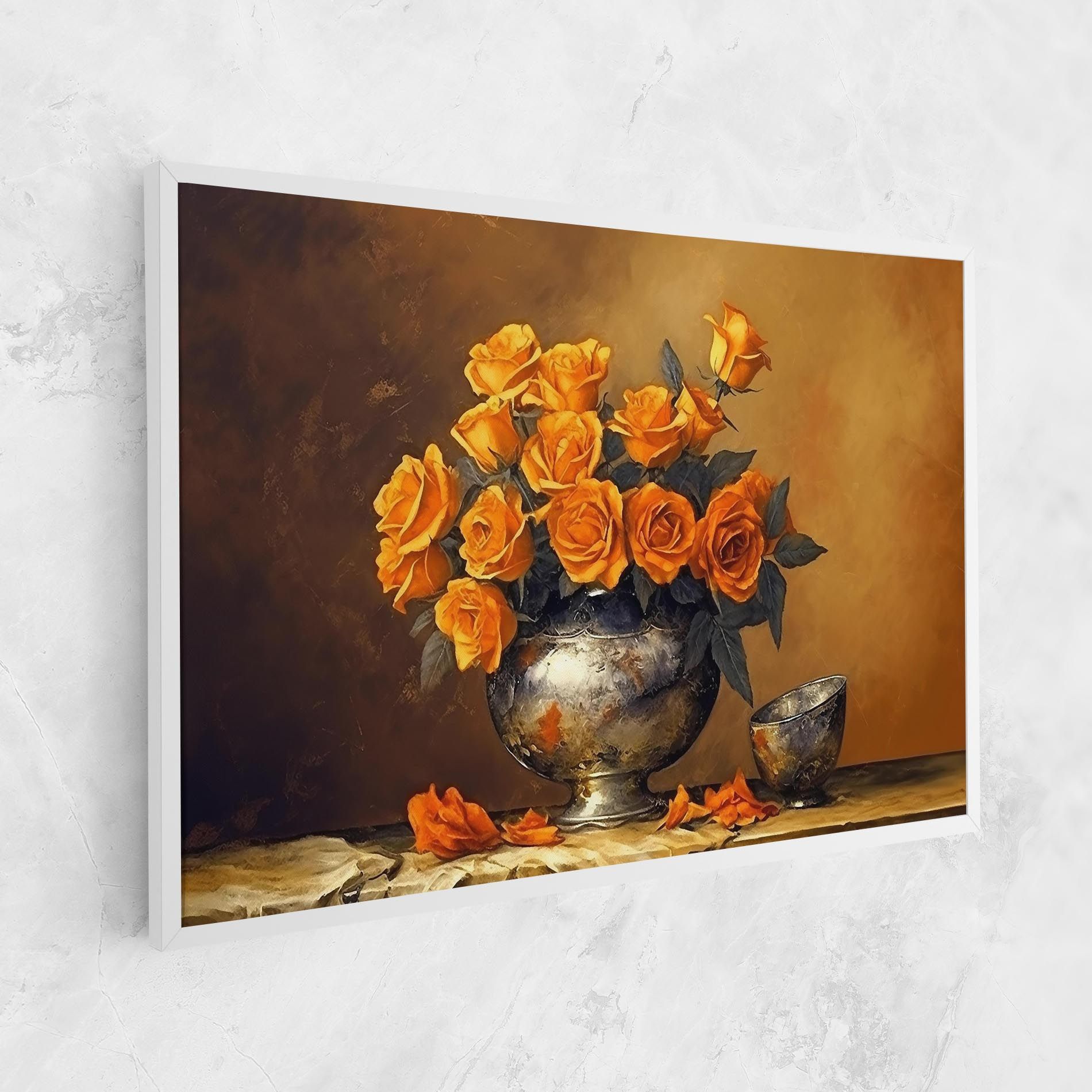 Orange Rose Vase mockup 1