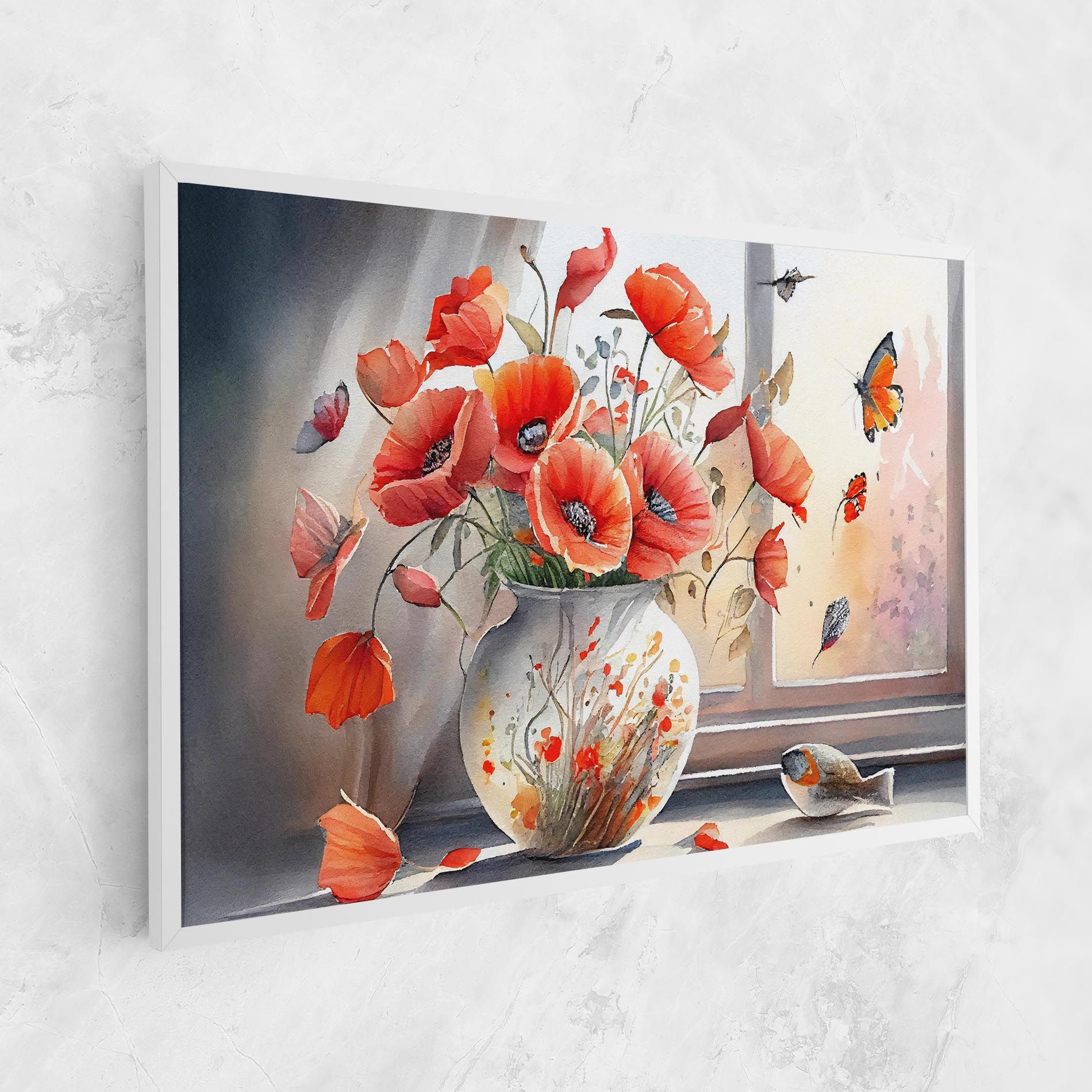 Poppies Vase mockup 1