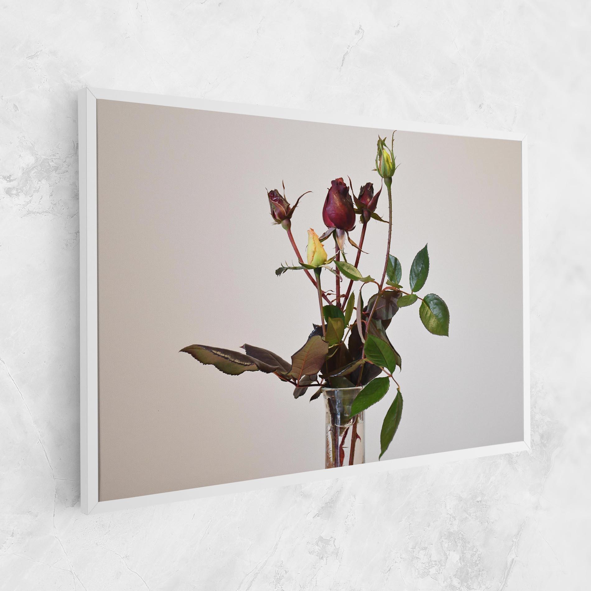 Leinwandbild Roses Vase mockup 1