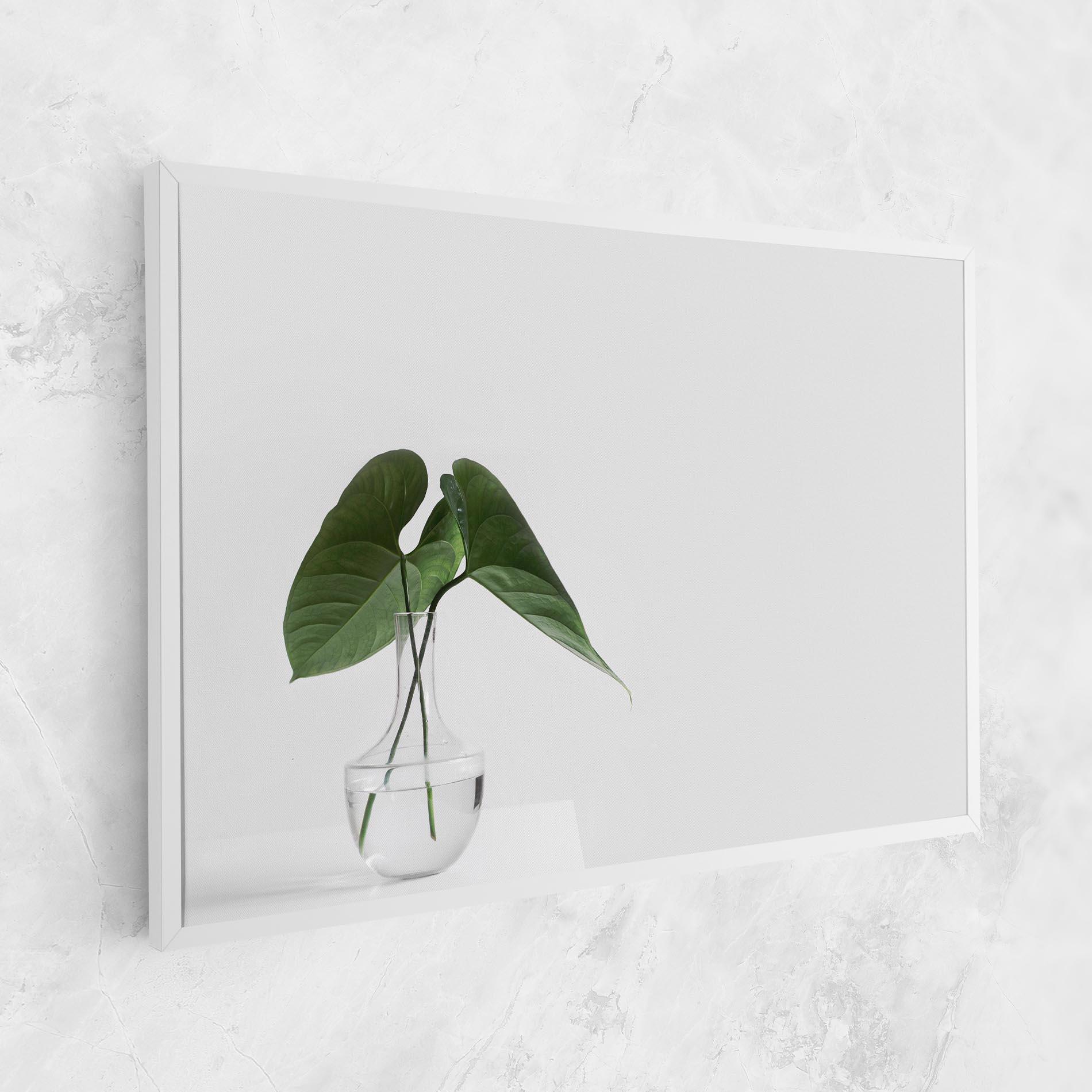 Leinwandbild White Table Vase mockup 1