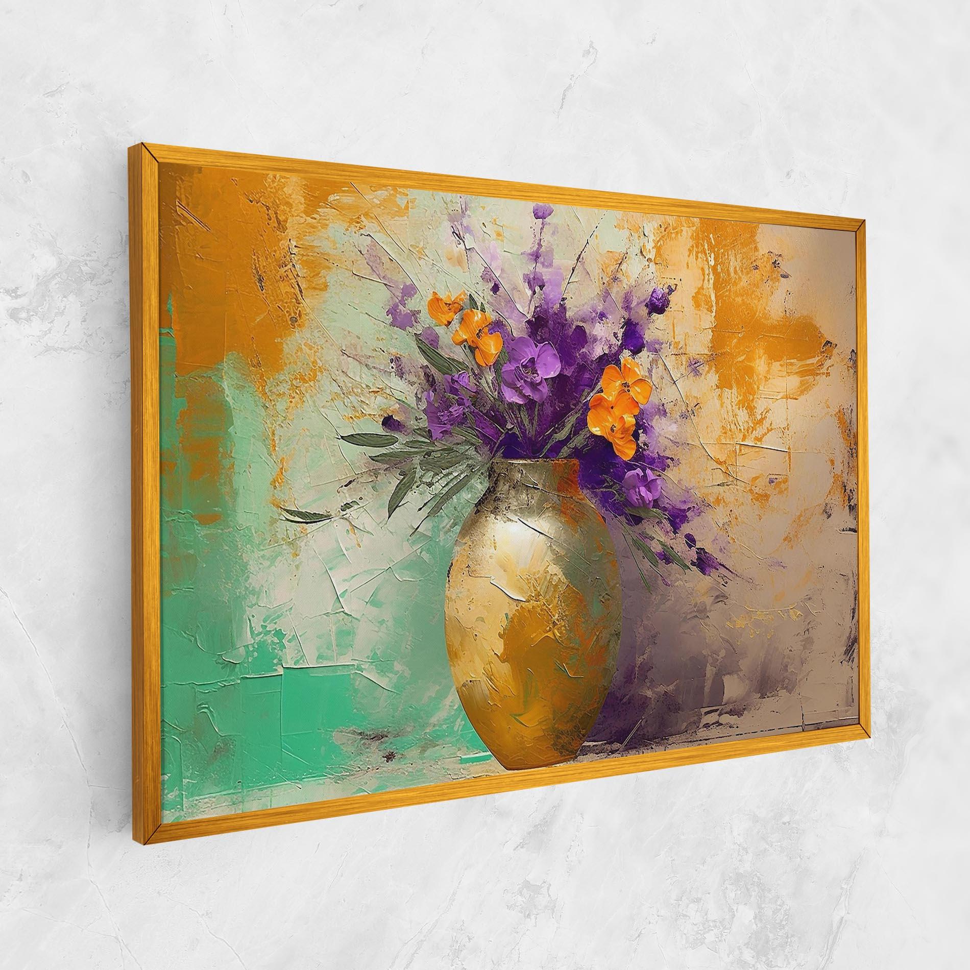 Leinwandbild Purple Orange Plant Vase mockup 1