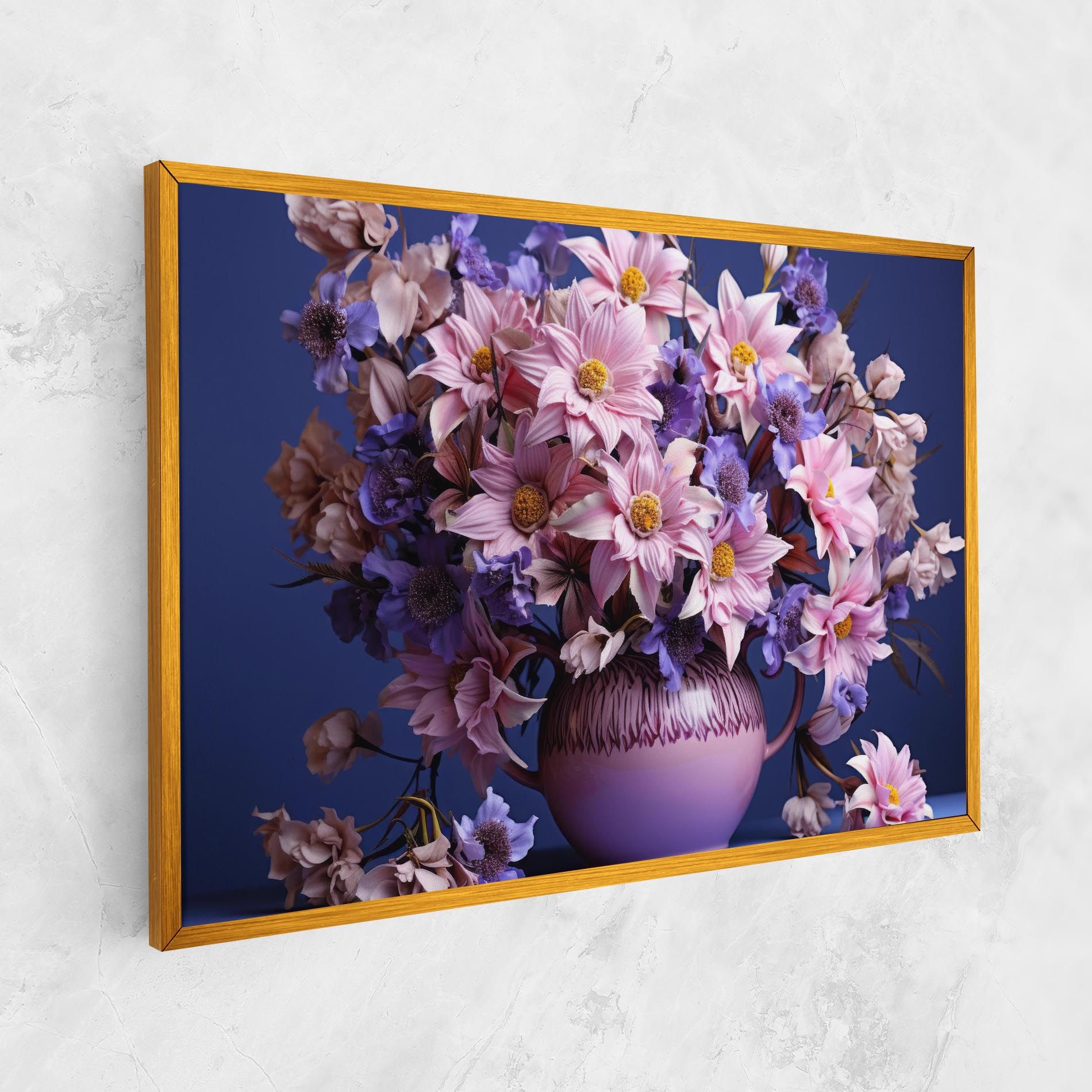 Purple Vase Flowers mockup 1