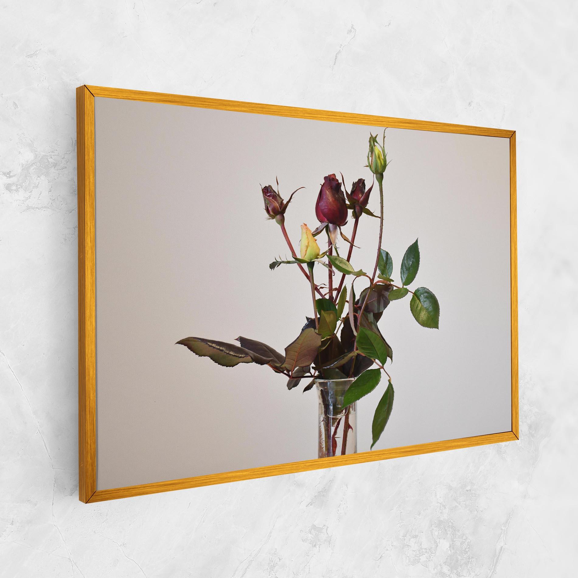 Leinwandbild Roses Vase mockup 1