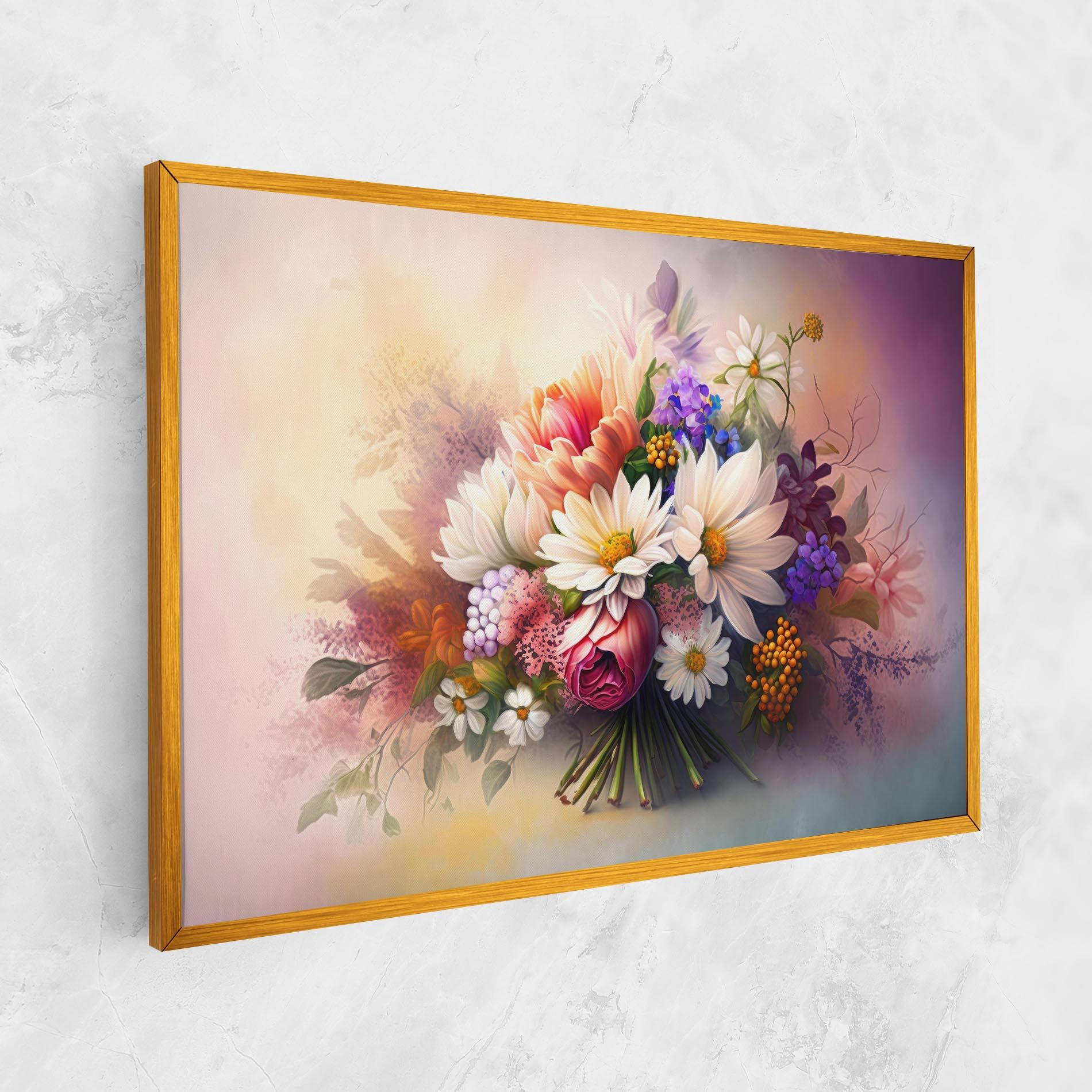 Leinwandbild Vecteezy_ai Generated Bouquet Of Fresh Spring Flowers On Light_23373362_865 mockup 1