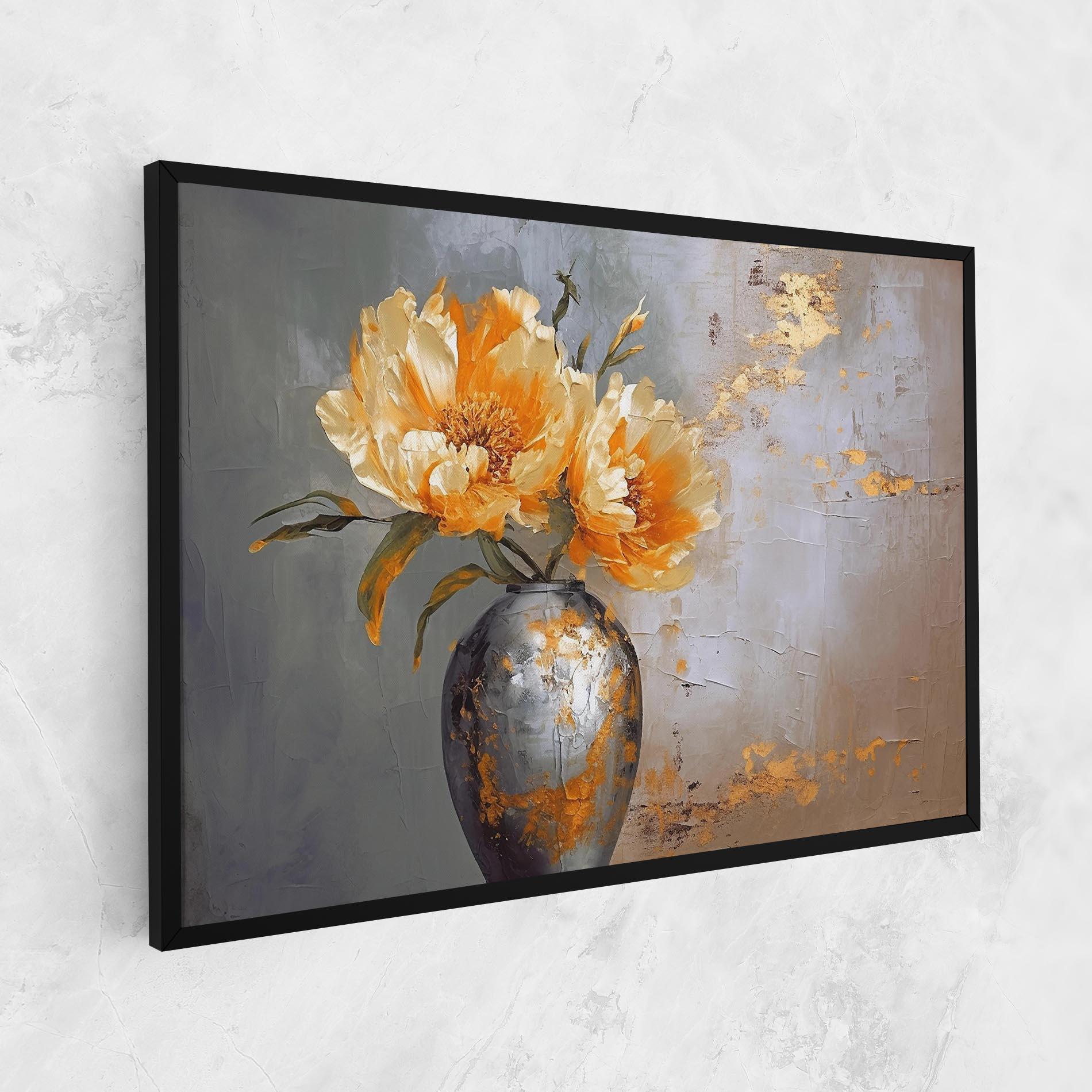 Leinwandbild Grey Painting Vase mockup 1