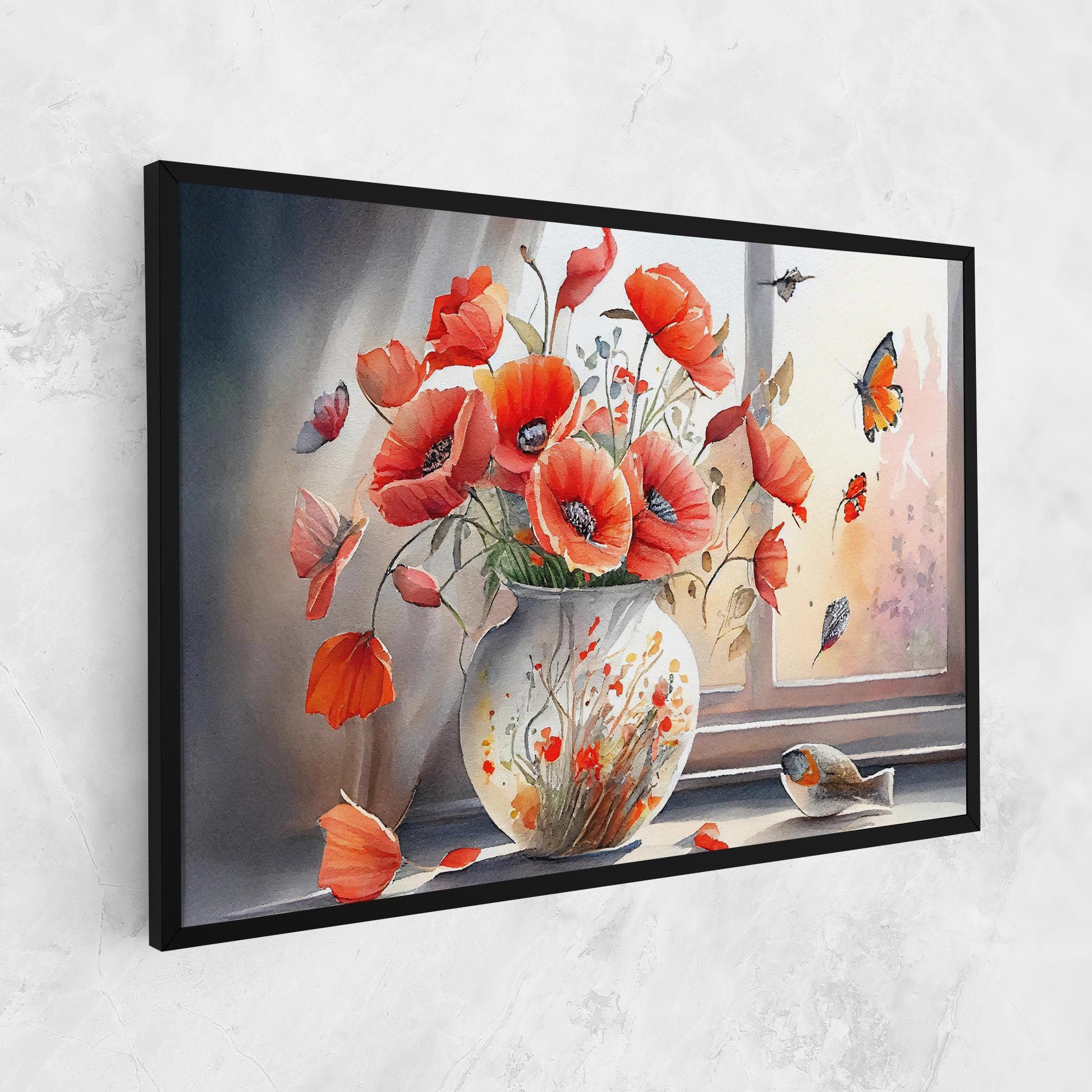 Poppies Vase mockup 1