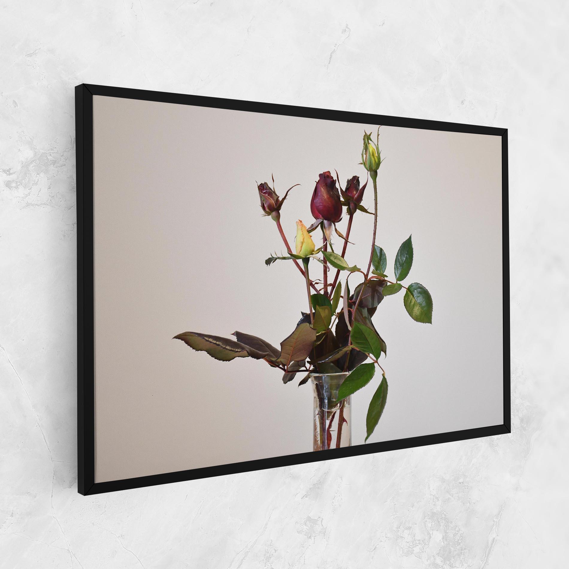 Leinwandbild Roses Vase mockup 1