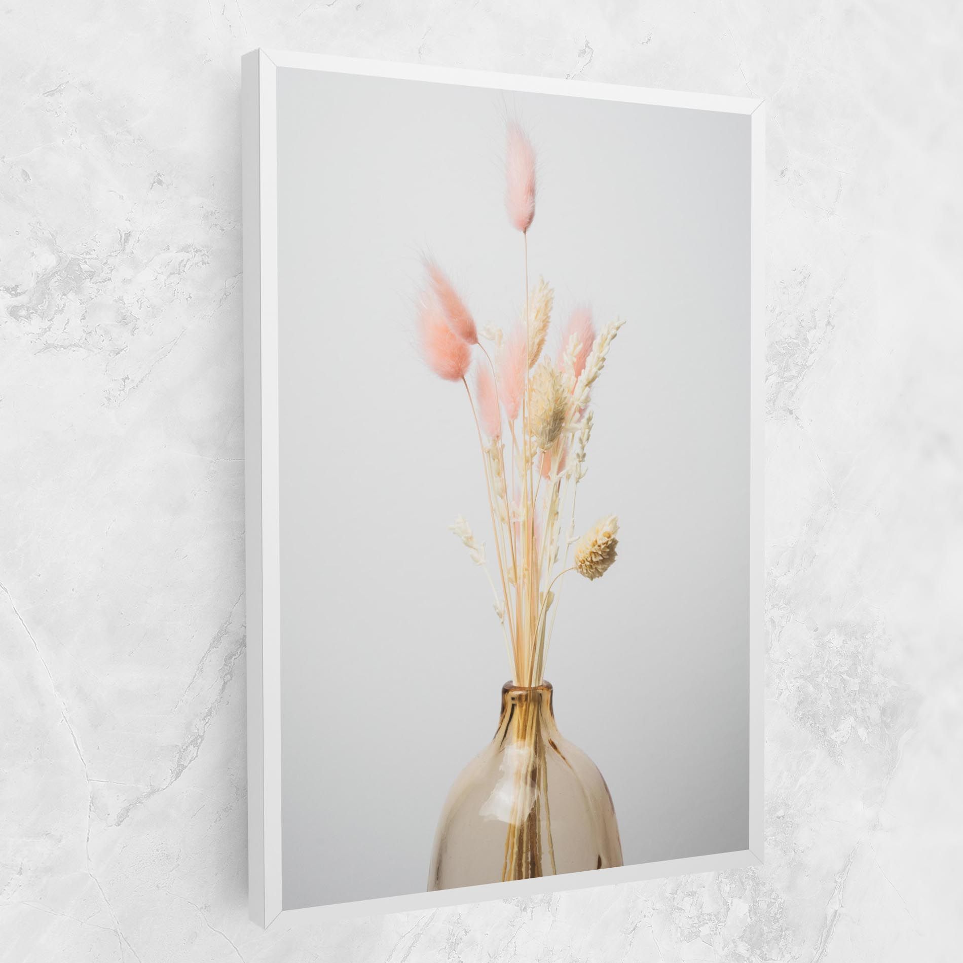 Pink Cream Flower Vase mockup 1