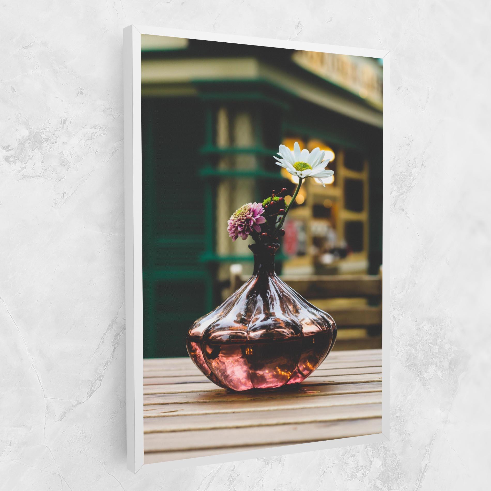 Leinwandbild Pink Vase Flower mockup 1