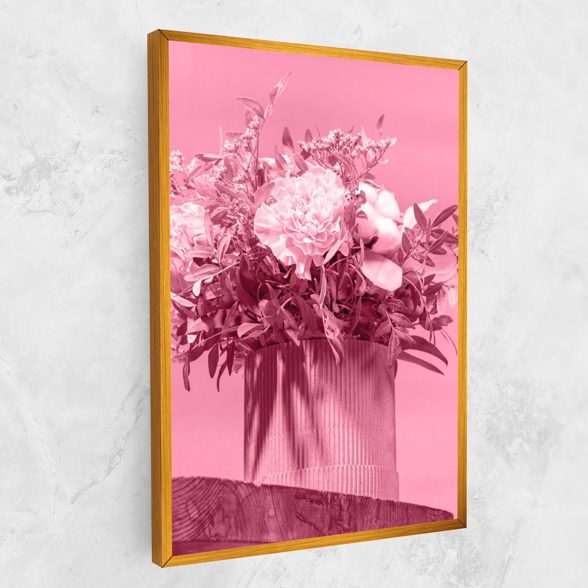 Leinwandbild Pink Light Vase mockup 1