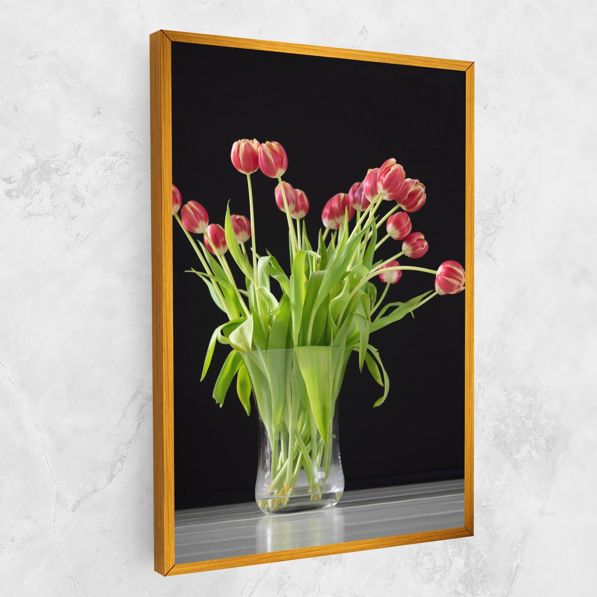 Leinwandbild Tiny Tulips Vase mockup 1