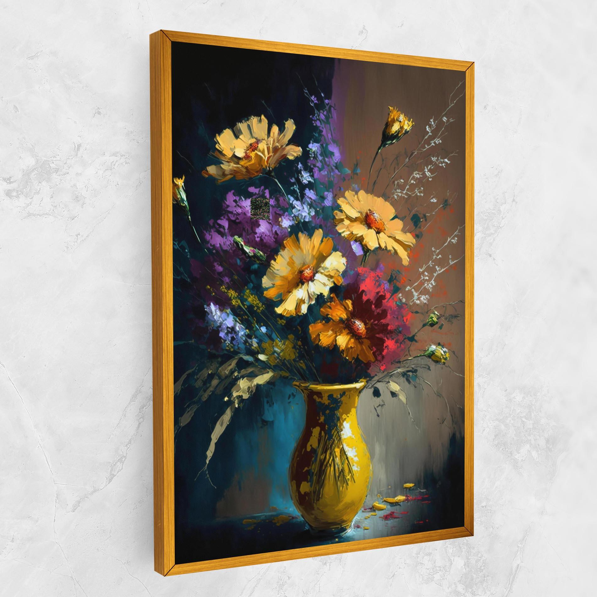 Leinwandbild Yellow Art Vase mockup 1