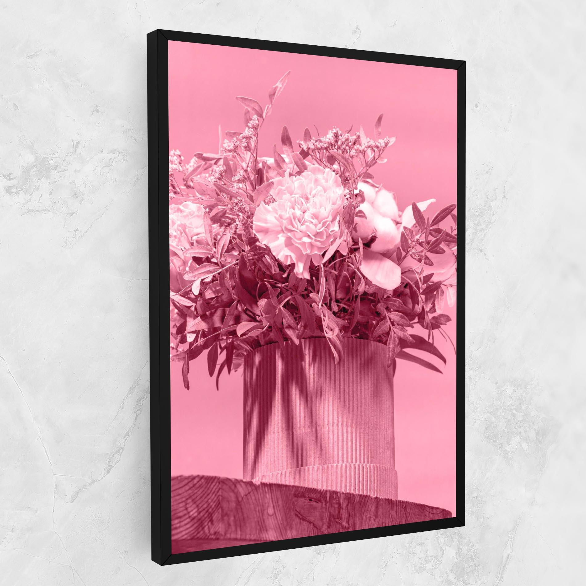 Leinwandbild Pink Light Vase mockup 1