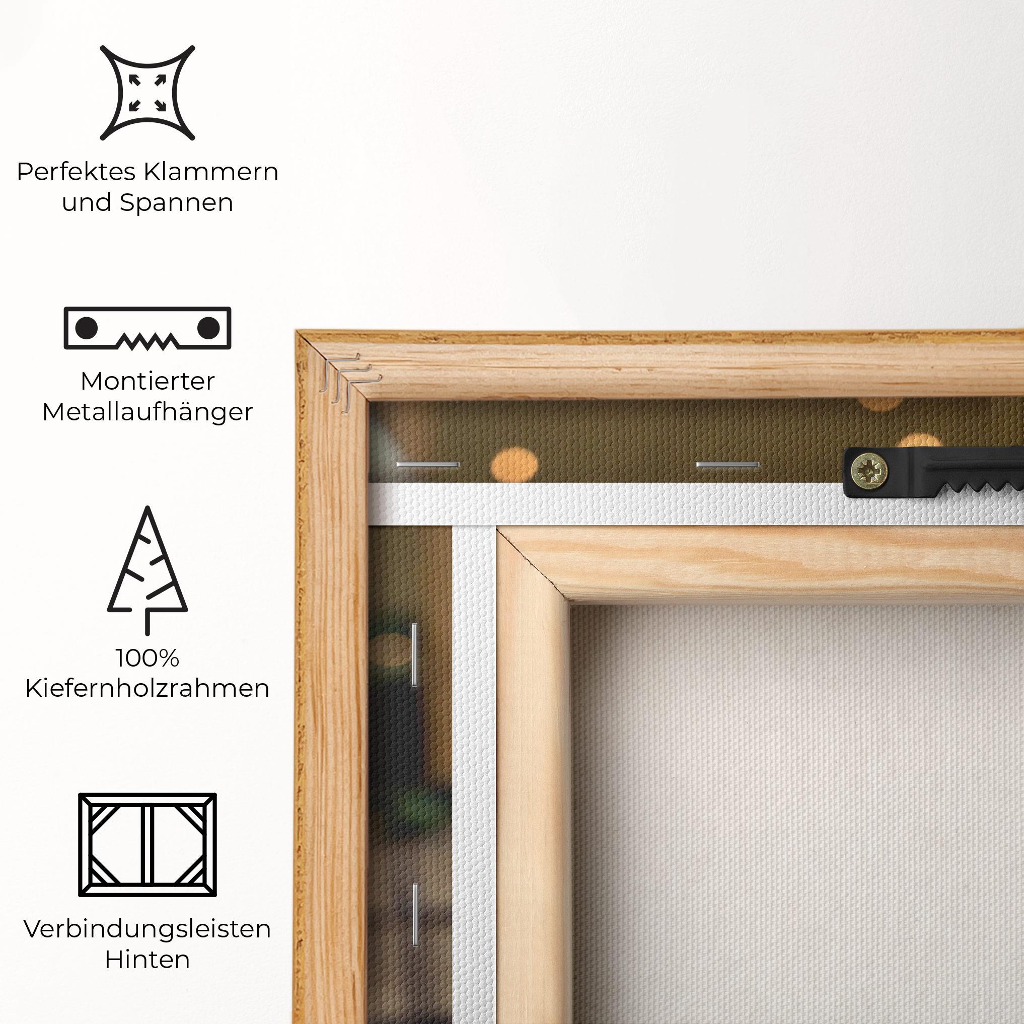 Leinwandbild Orange Flowers Vase mockup 5