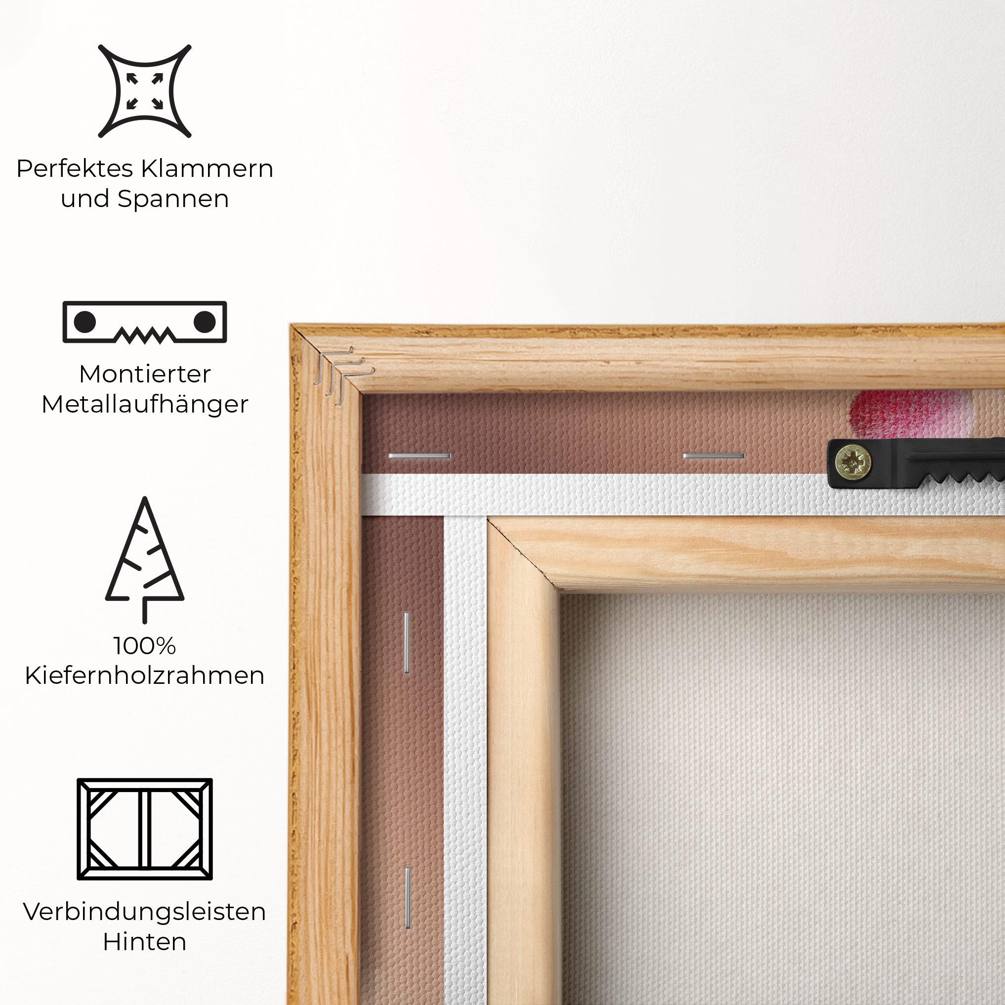 Leinwandbild Pink Circle Vase mockup 5