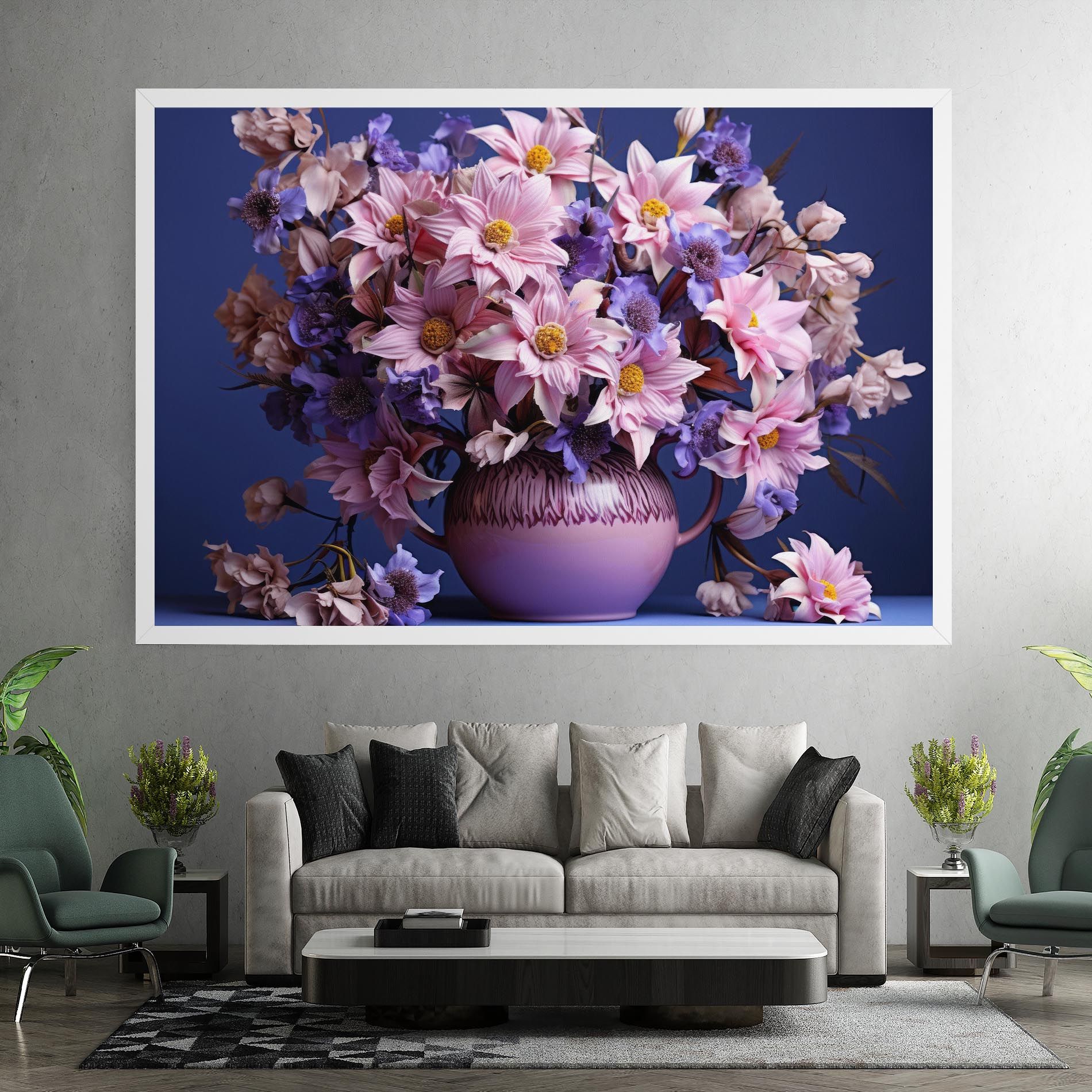 Purple Vase Flowers mockup 7