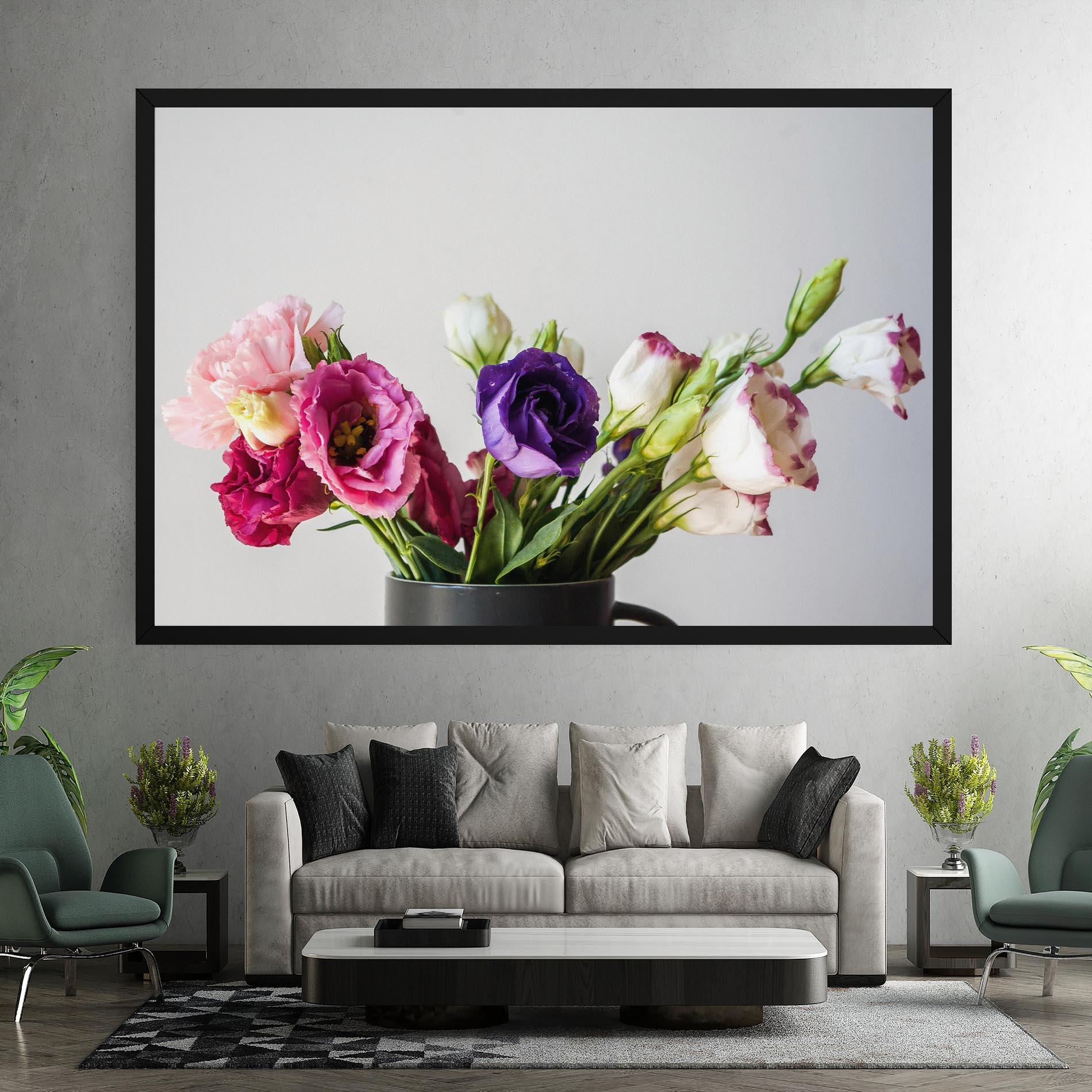Leinwandbild Flowers In Vase mockup 7