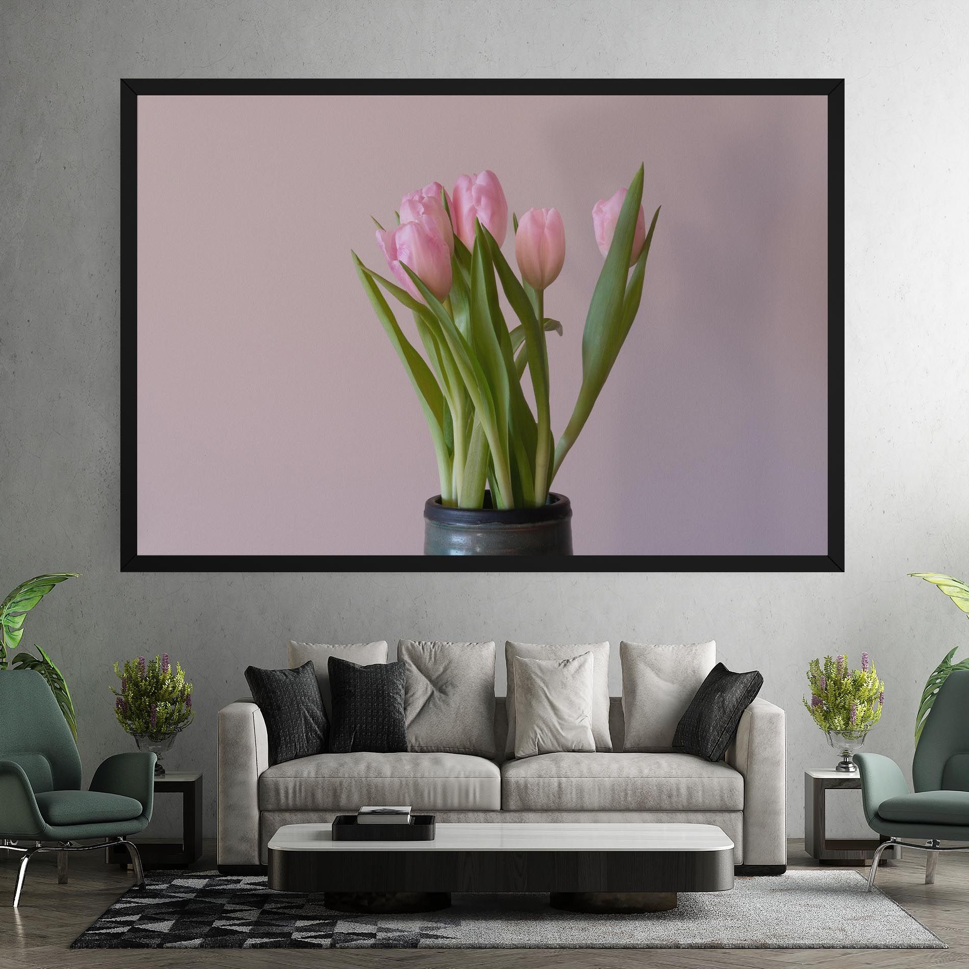 Pink Tulips Vase mockup 7