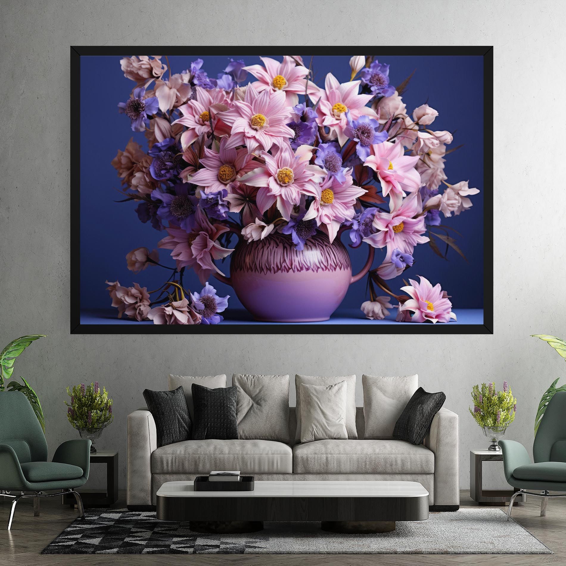 Purple Vase Flowers mockup 7