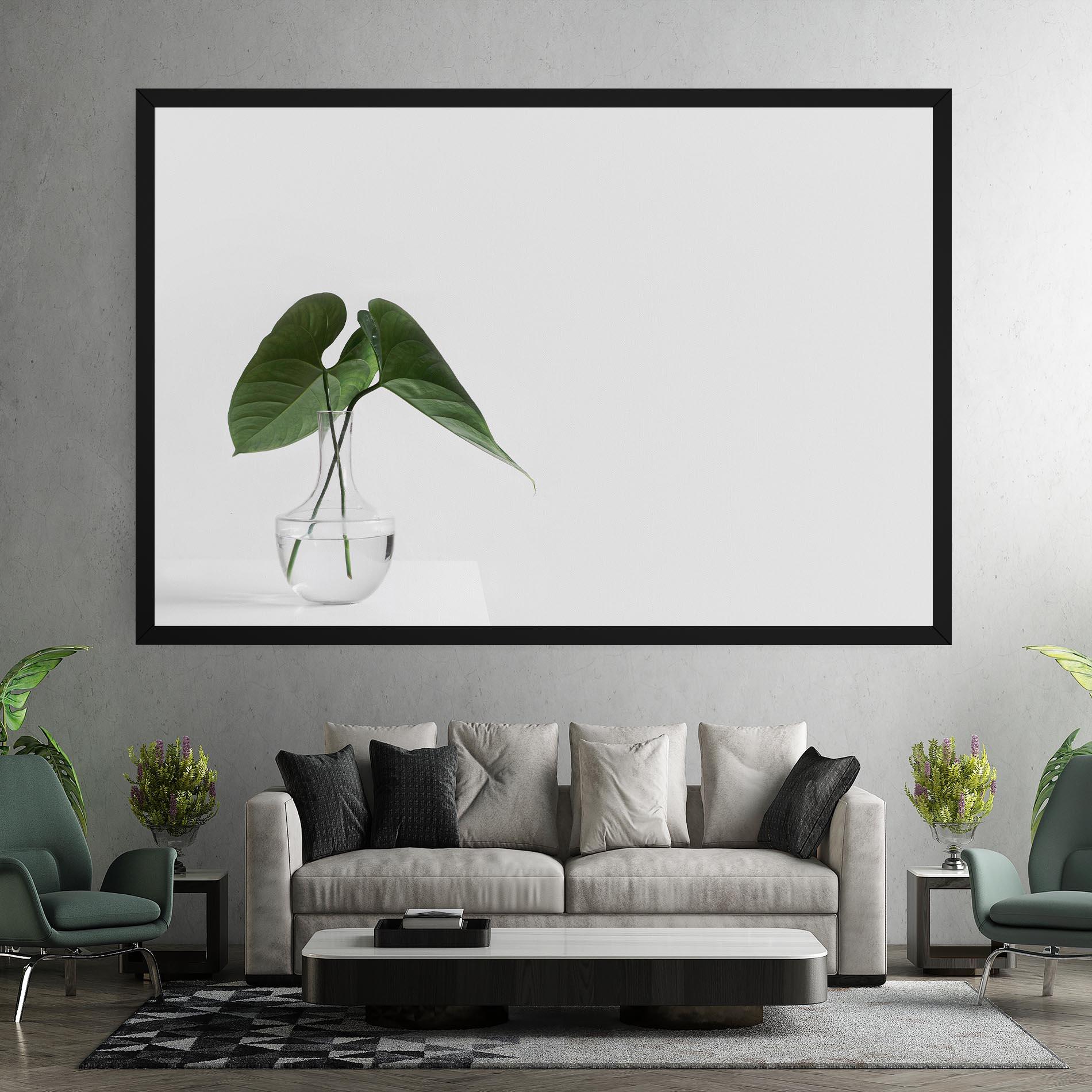 Leinwandbild White Table Vase mockup 7