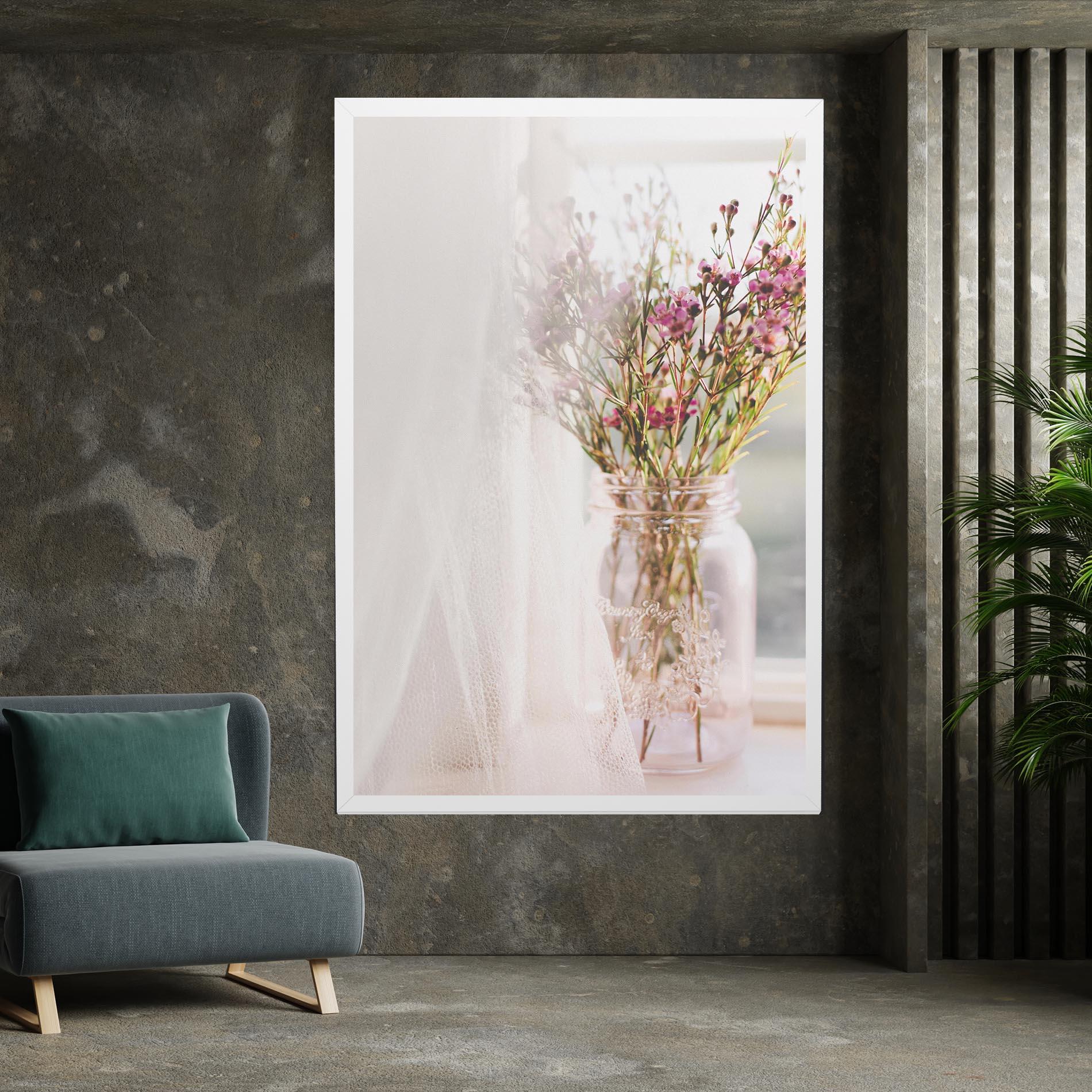 Leinwandbild Field Flowers Vase mockup 7